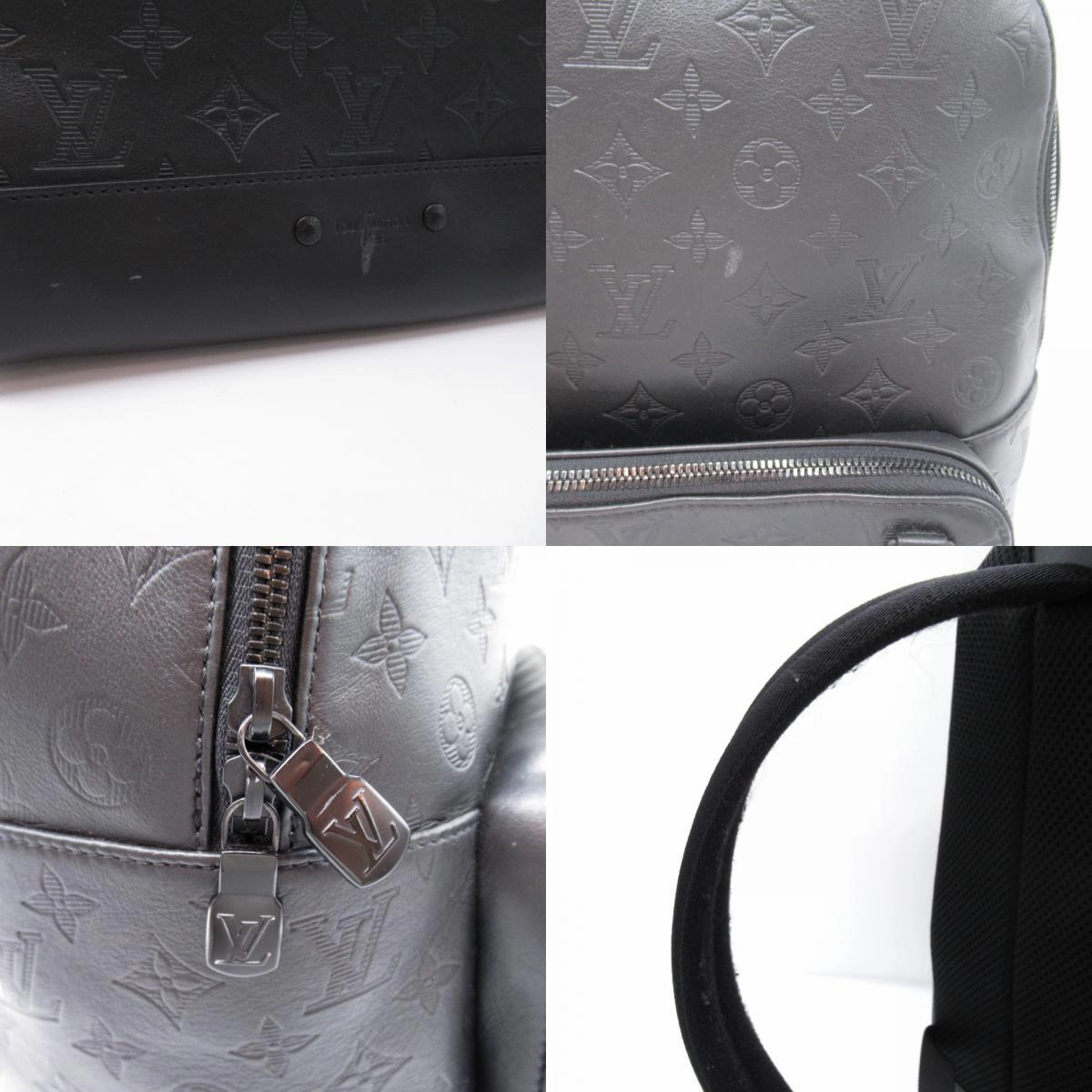 Louis Vuitton Racing Backpack Backpack Backpack Bag PVC Coated Canvas Monogram Shadow  Black M46109