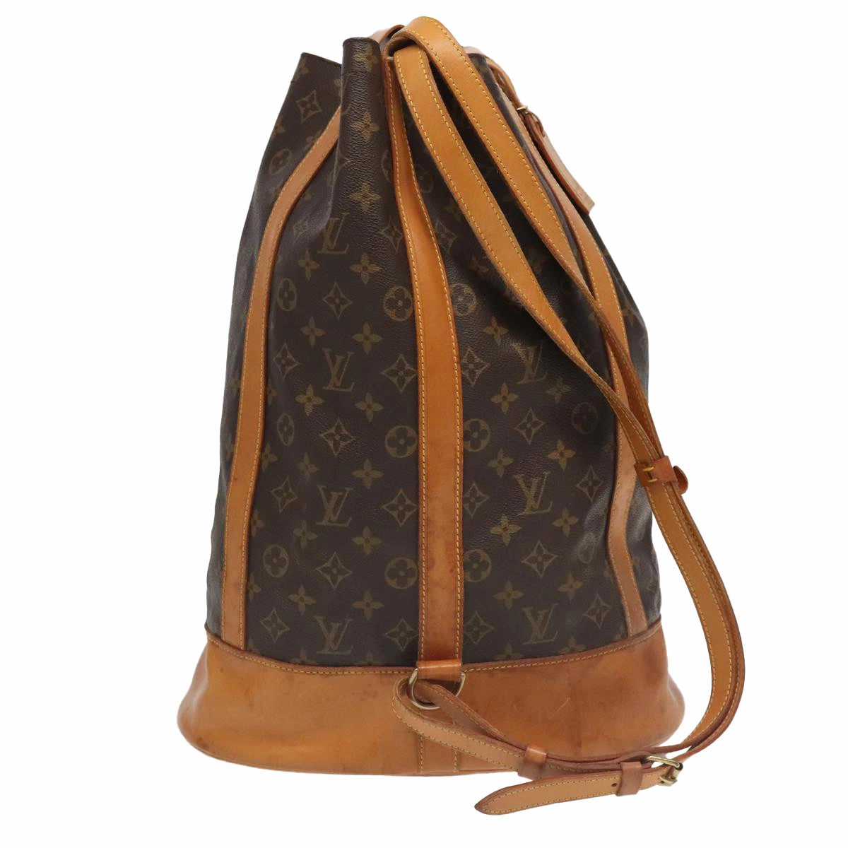Louis Vuitton Randonne Brown Canvas Shoulder Bag