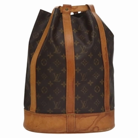 Louis Vuitton Randonne Brown Canvas Shoulder Bag
