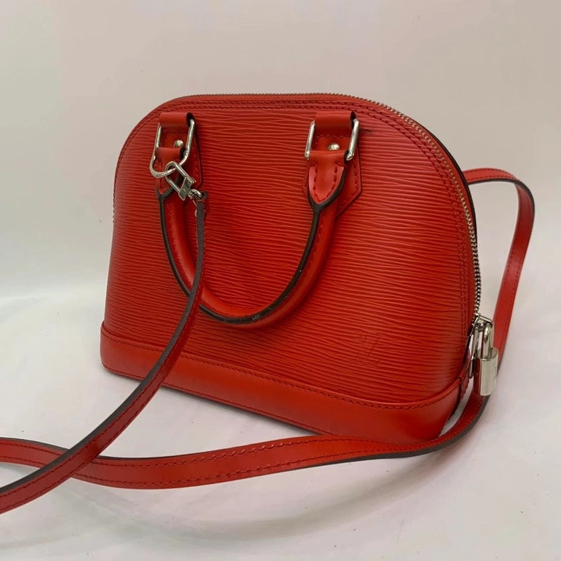 Louis Vuitton Red Epi Alma BB Crossbody Bag