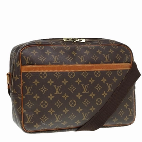 Louis Vuitton Reporter Brown Canvas Shoulder Bag