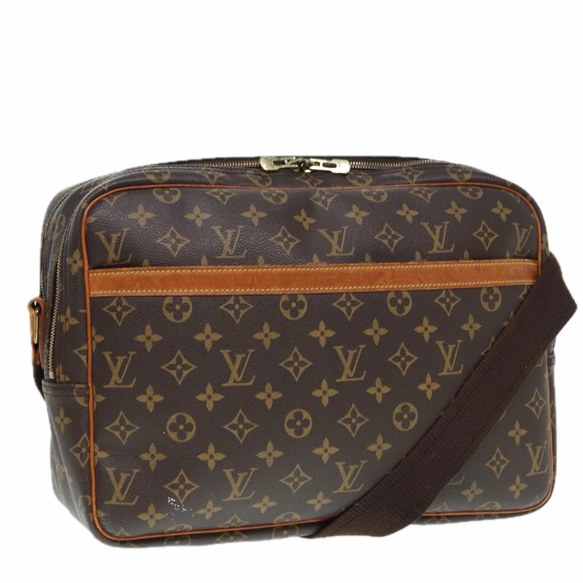 Louis Vuitton Reporter Brown Canvas Shoulder Bag