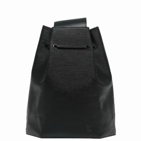 Louis Vuitton Sac A Dos Black Leather Shoulder Bag