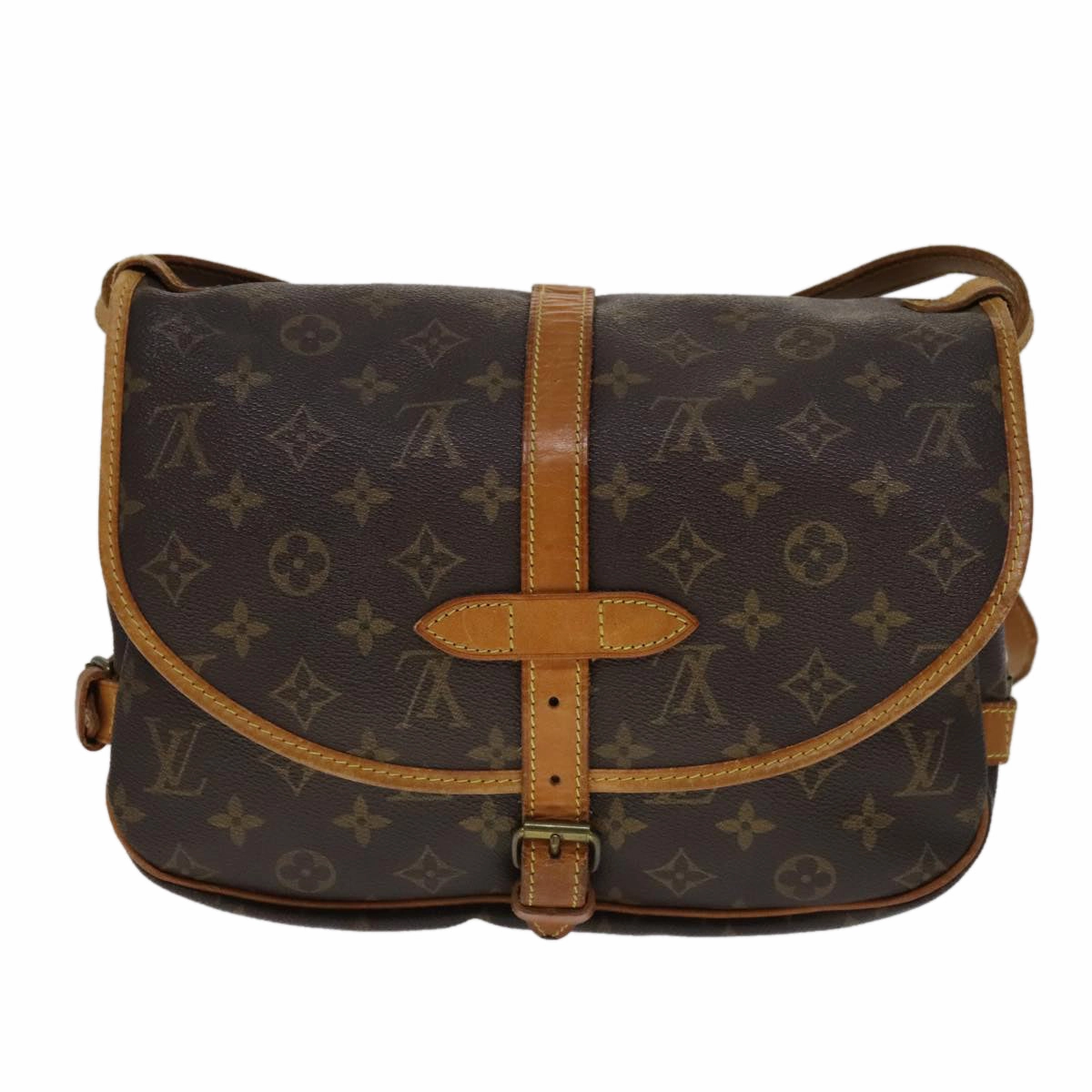 Louis Vuitton Saumur 30 Brown Canvas Shoulder Bag