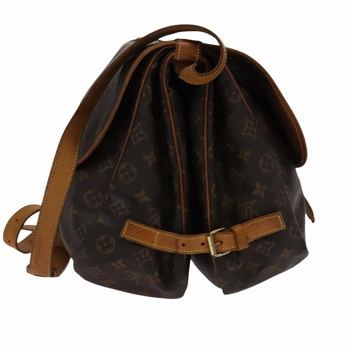 Louis Vuitton Saumur 35 Brown Canvas Shoulder Bag