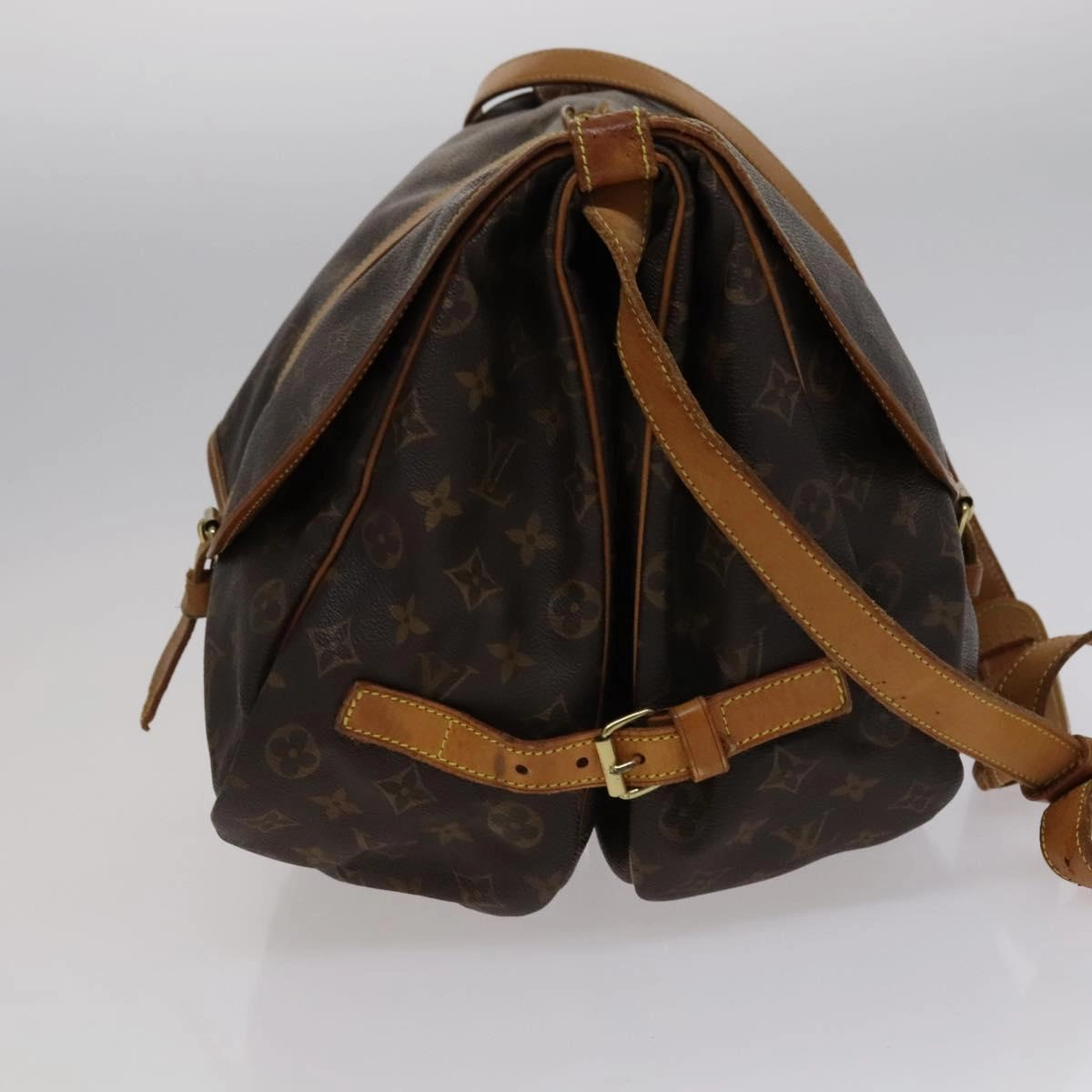 Louis Vuitton Saumur 35 Brown Canvas Shoulder Bag