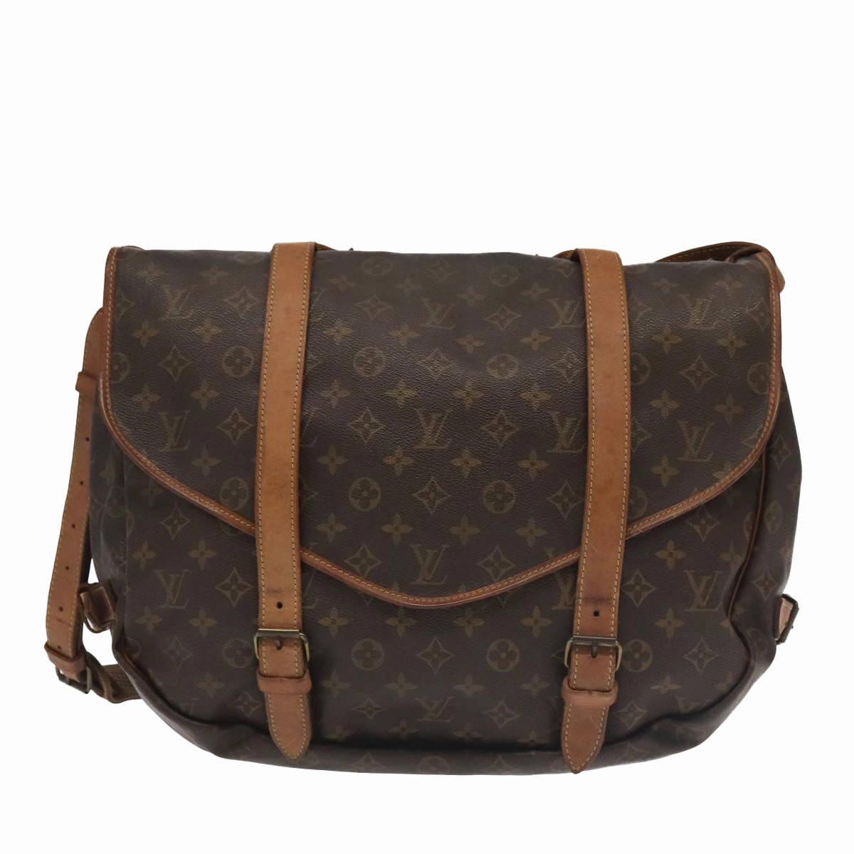 Louis Vuitton Saumur Brown Canvas Shoulder Bag