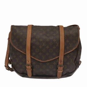 Louis Vuitton Saumur Brown Canvas Shoulder Bag