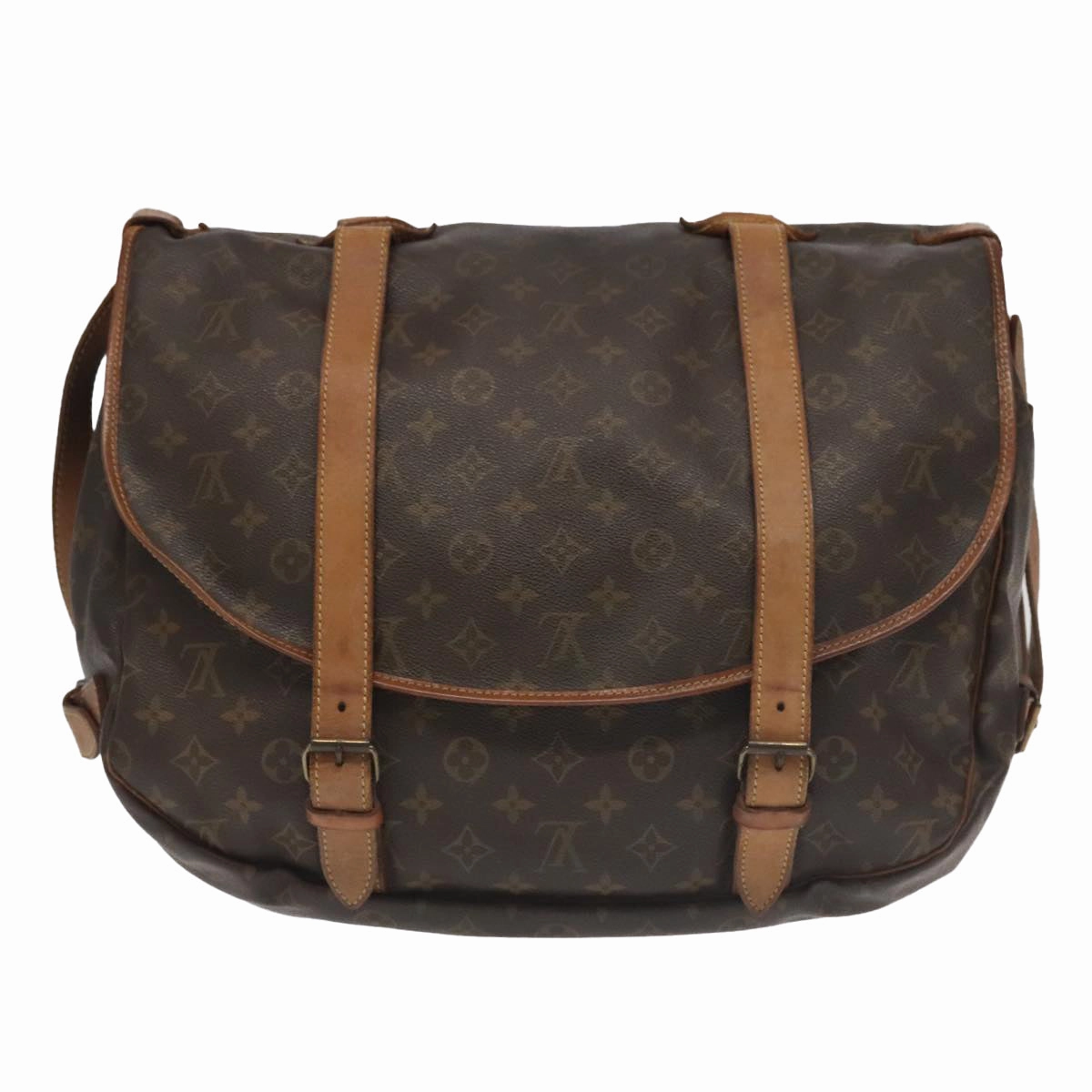 Louis Vuitton Saumur Brown Canvas Shoulder Bag