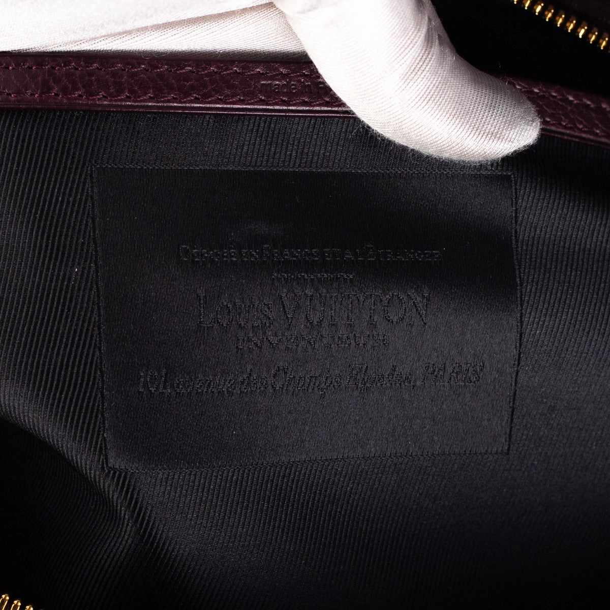 Louis Vuitton Seasonal Tubular Bag Burgundy Croc Embossed