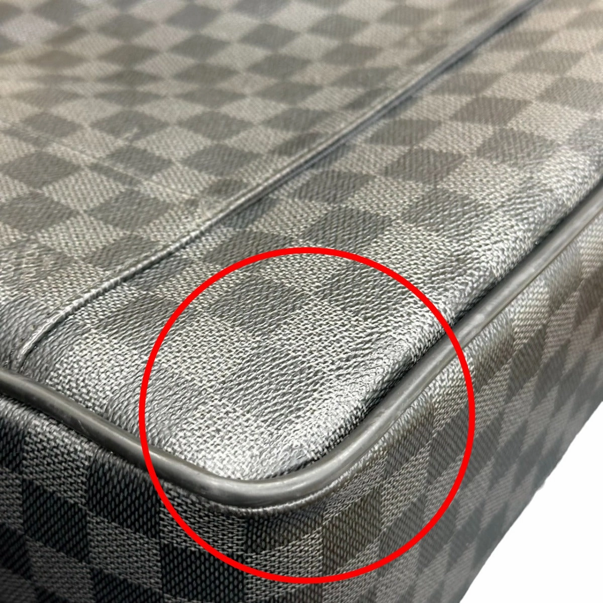 LOUIS VUITTON Shoulder Bag N23253 Damier Grafitto Canvas gray Business bag Damier Graphite Ikar mens