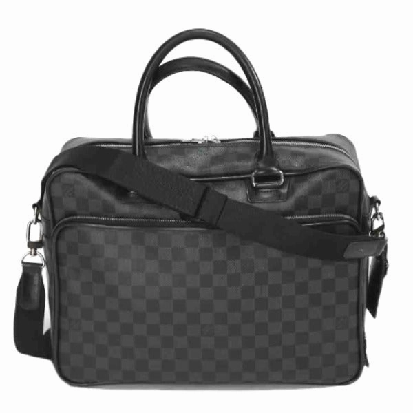 LOUIS VUITTON Shoulder Bag N23253 Damier Grafitto Canvas gray Business bag Damier Graphite Ikar mens