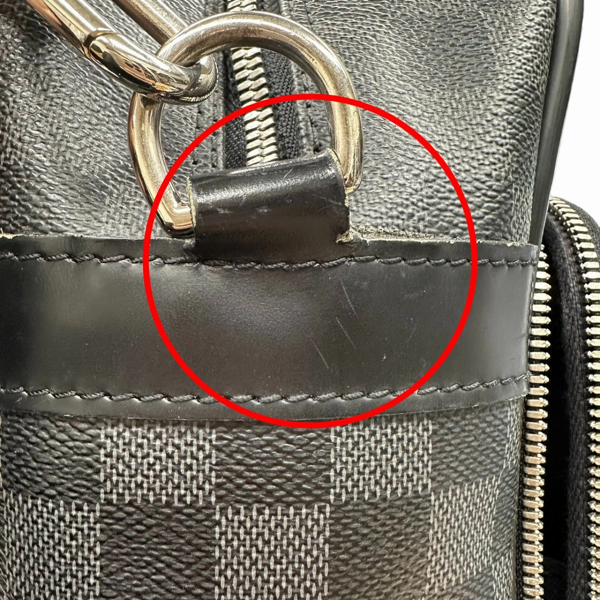 LOUIS VUITTON Shoulder Bag N23253 Damier Grafitto Canvas gray Business bag Damier Graphite Ikar mens