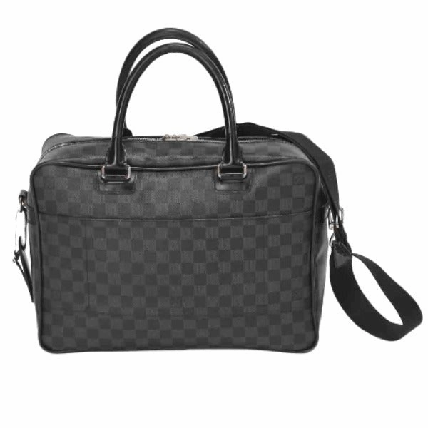 LOUIS VUITTON Shoulder Bag N23253 Damier Grafitto Canvas gray Business bag Damier Graphite Ikar mens
