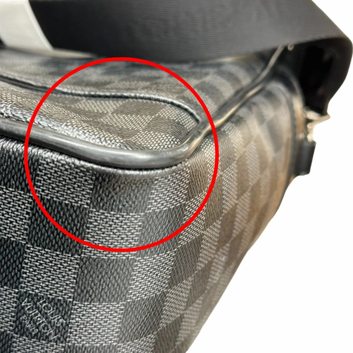 LOUIS VUITTON Shoulder Bag N23253 Damier Grafitto Canvas gray Business bag Damier Graphite Ikar mens