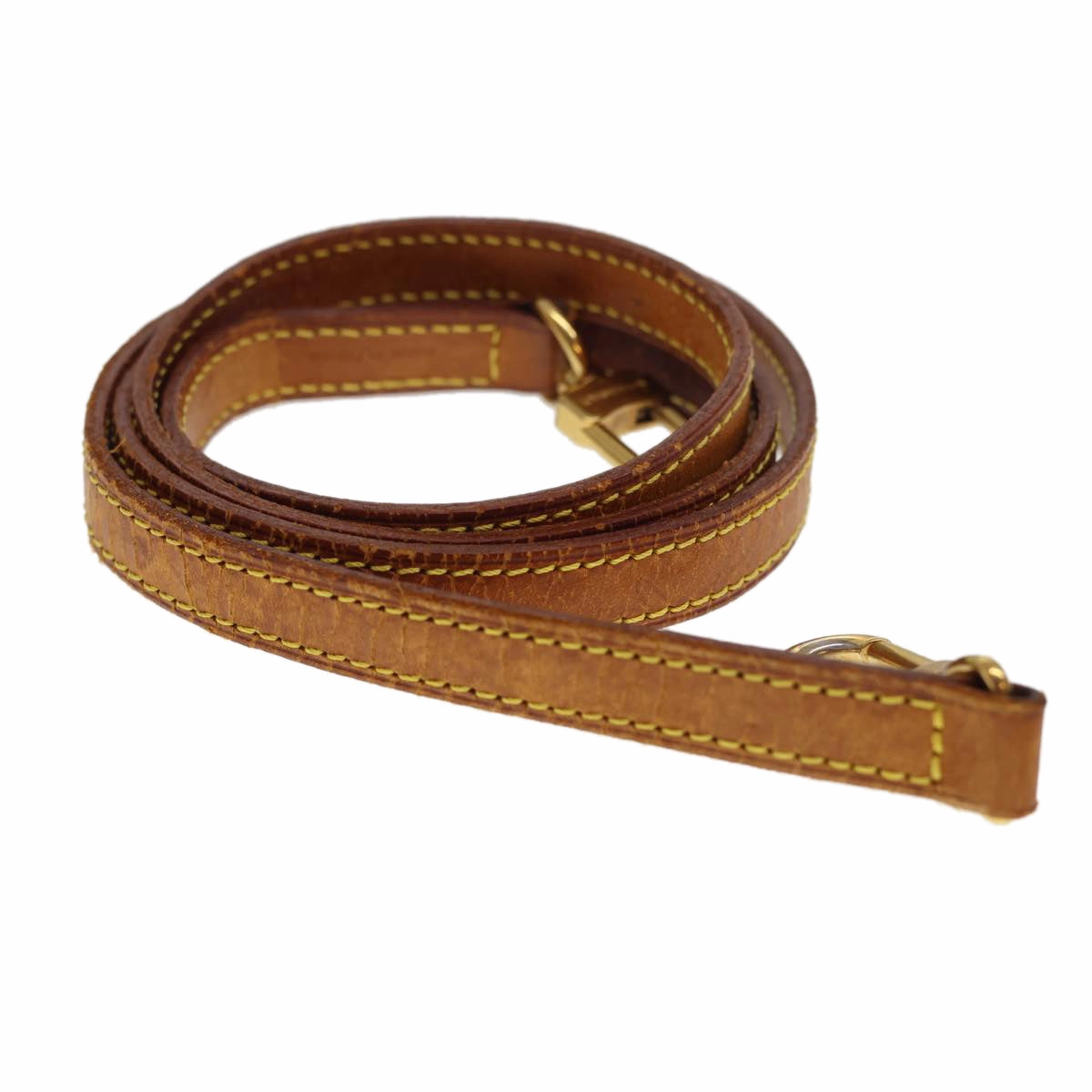 LOUIS VUITTON Shoulder Strap Leather 44.5"" Beige LV 40153