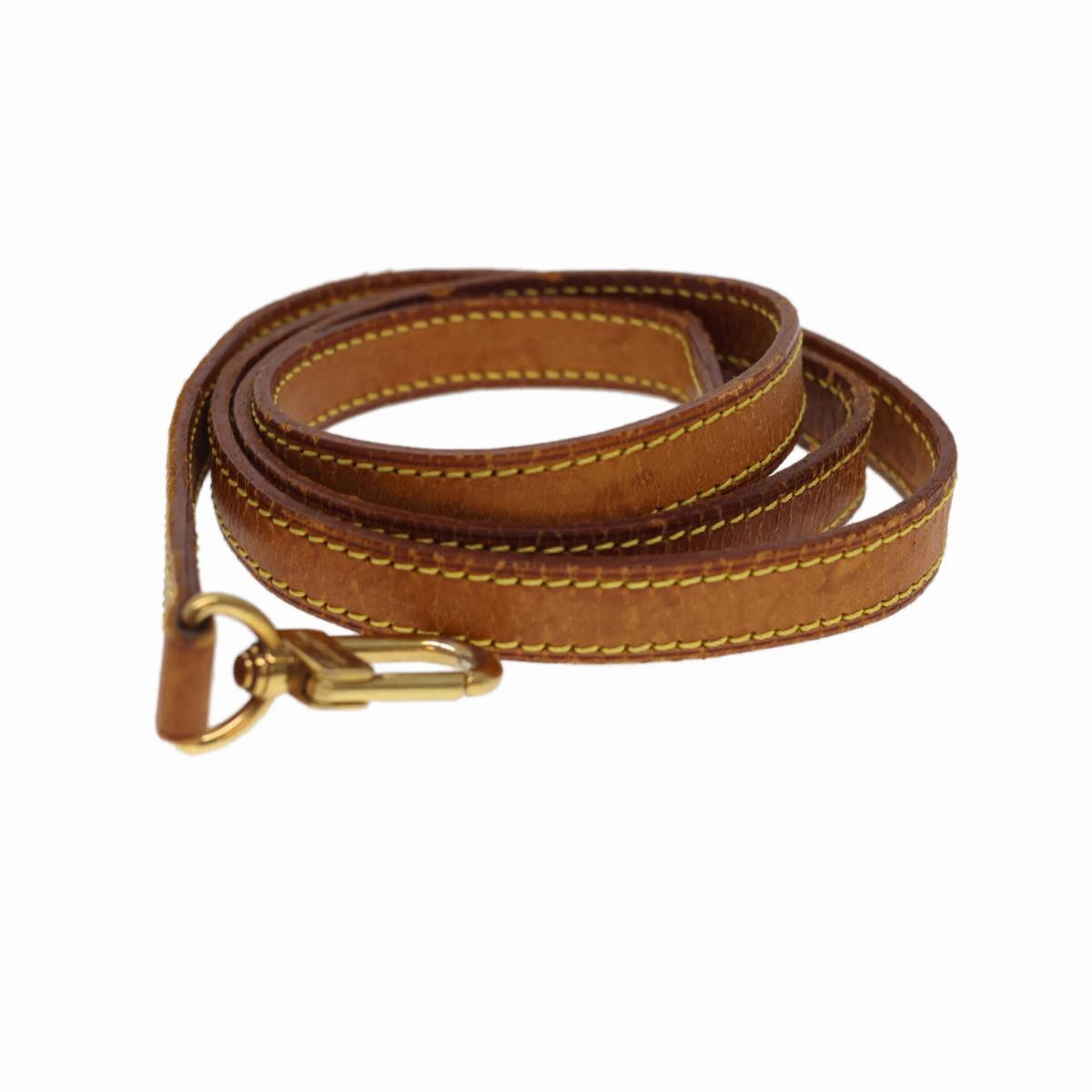 LOUIS VUITTON Shoulder Strap Leather 44.5"" Beige LV 40153