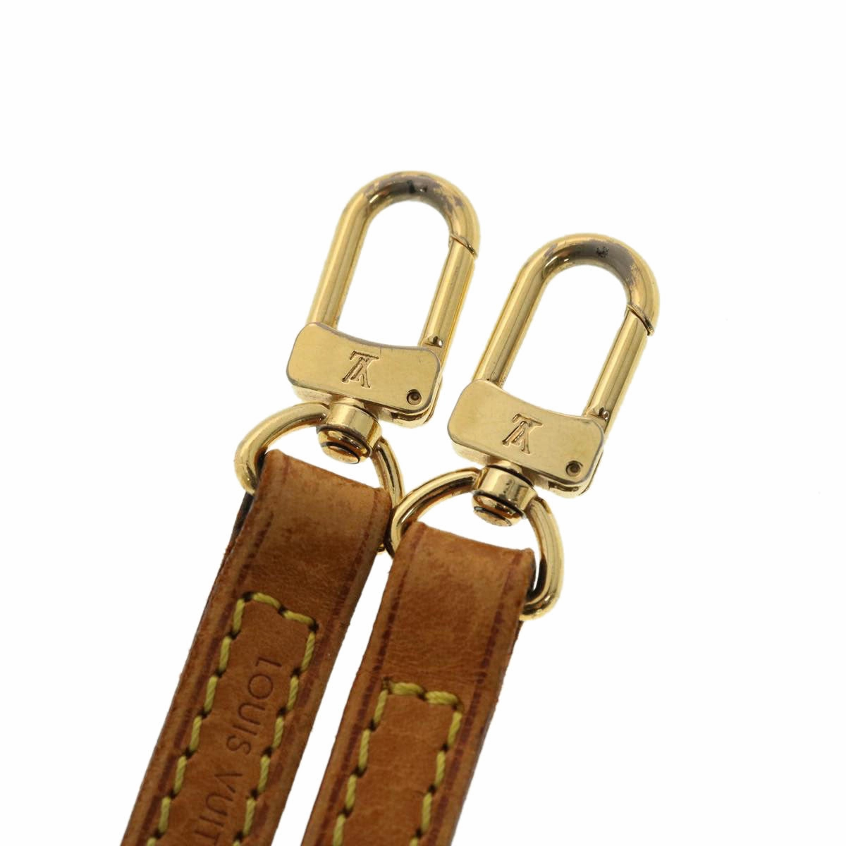 LOUIS VUITTON Shoulder Strap Leather 45.7"" Beige LV 39603
