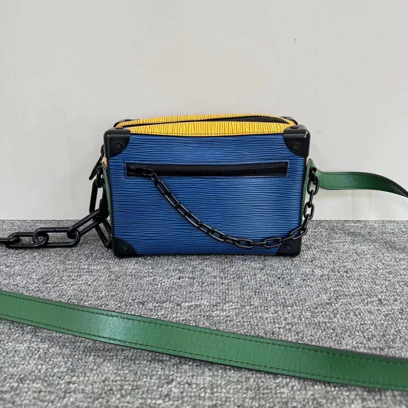 Louis Vuitton Soft Trunk Bag Blue Yellow Crossbody