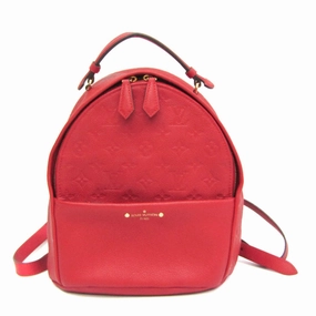 Louis Vuitton Sorbonne Red Leather Backpack Bag
