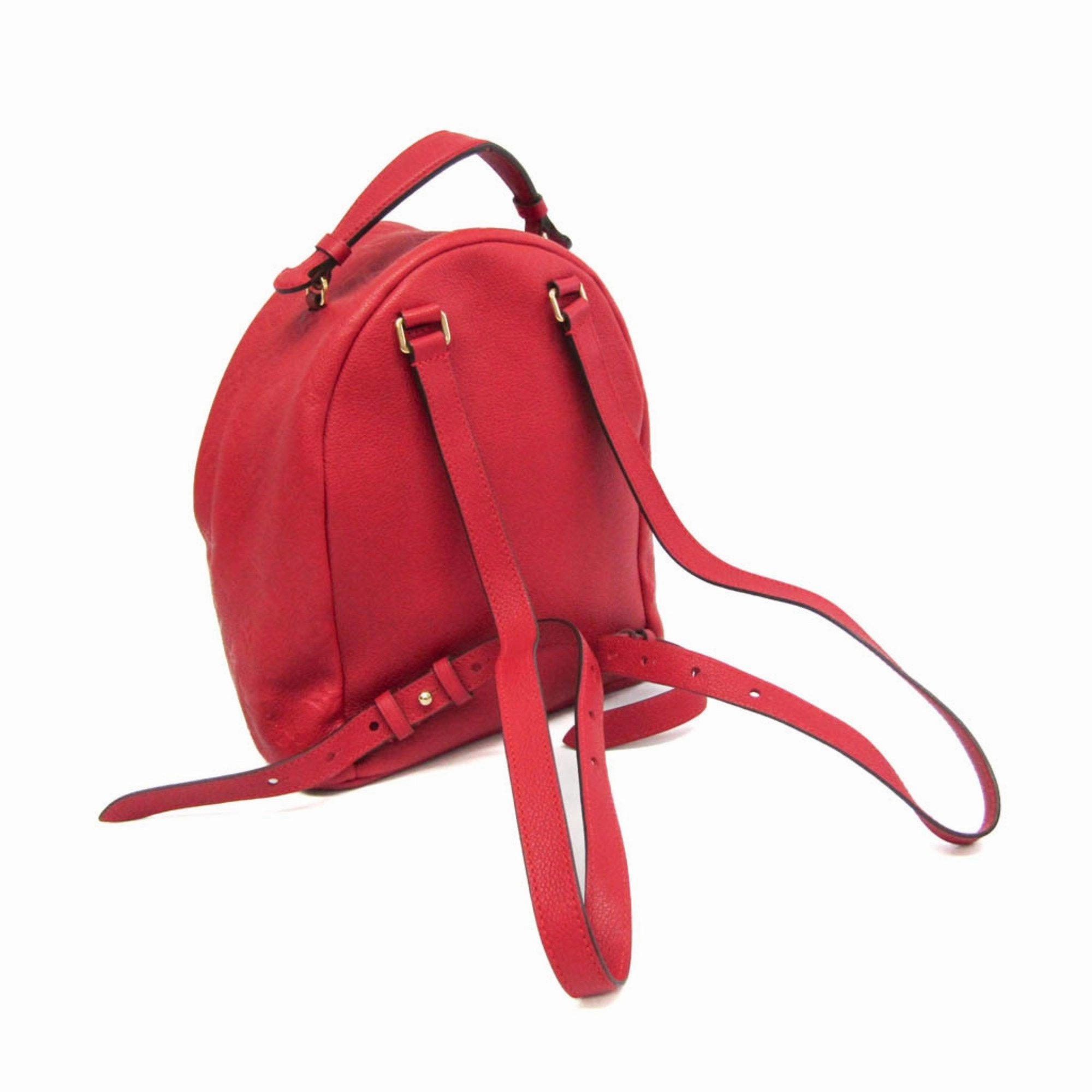 Louis Vuitton Sorbonne Red Leather Backpack Bag