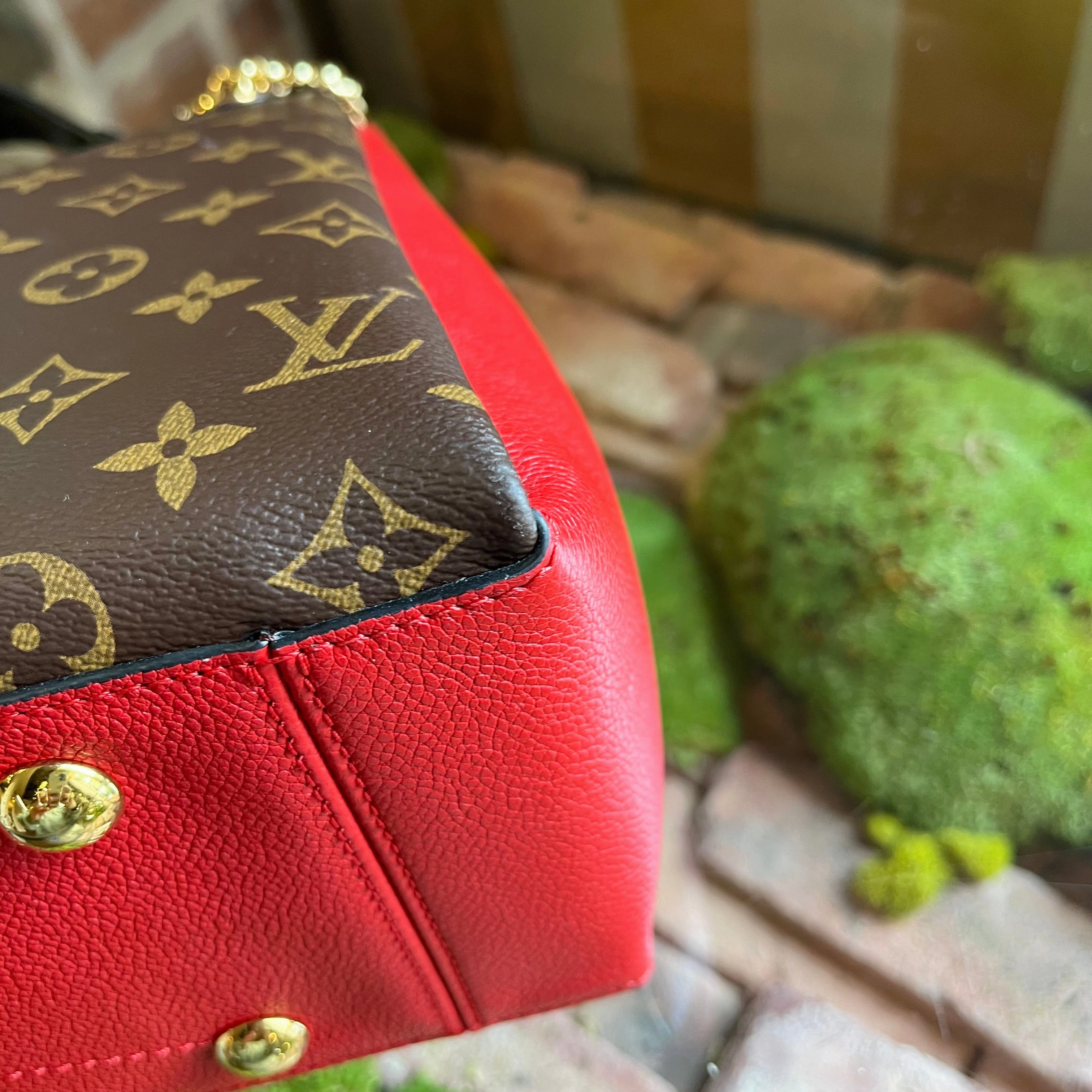 LOUIS VUITTON Surenne Monogram Red Tote