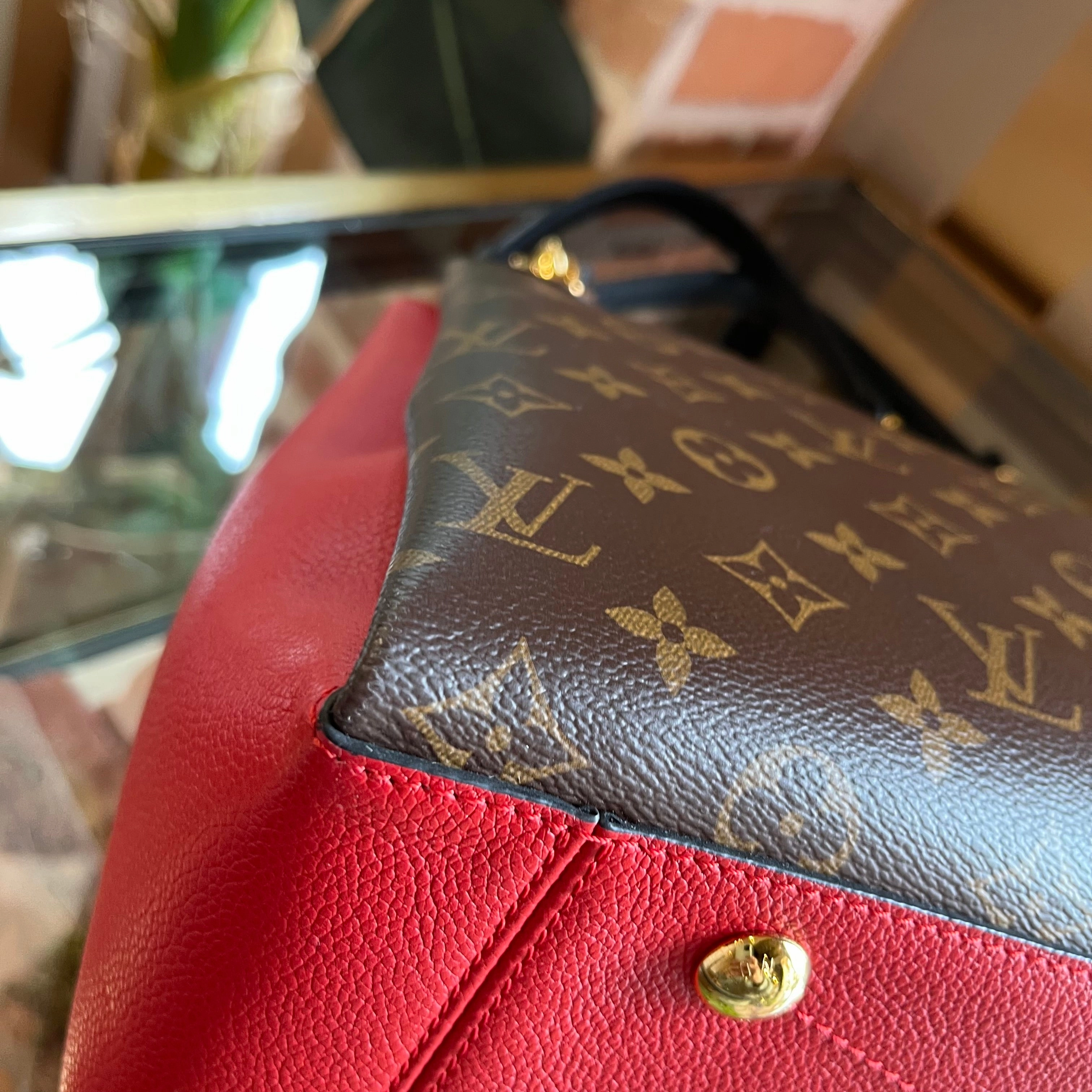 LOUIS VUITTON Surenne Monogram Red Tote