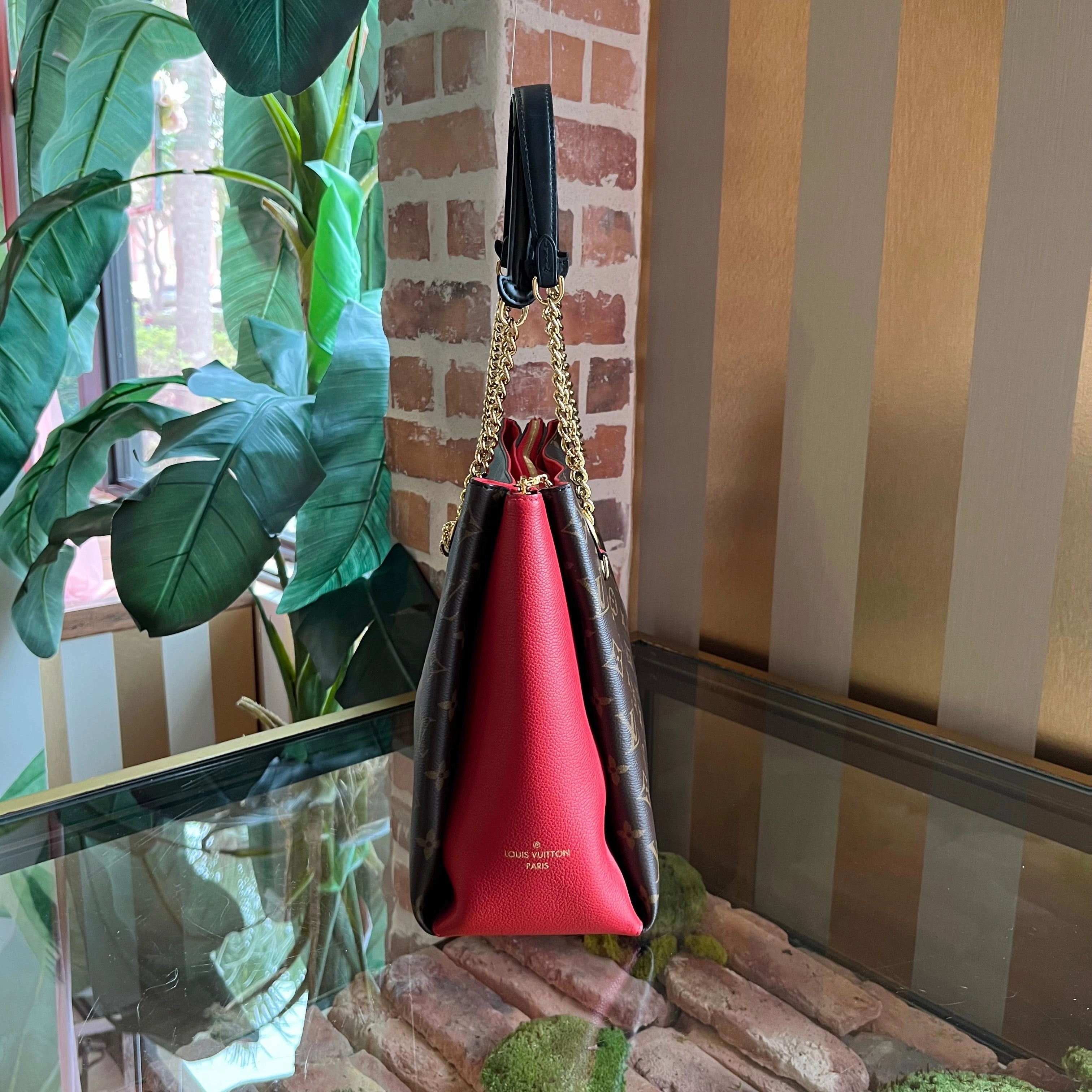 LOUIS VUITTON Surenne Monogram Red Tote