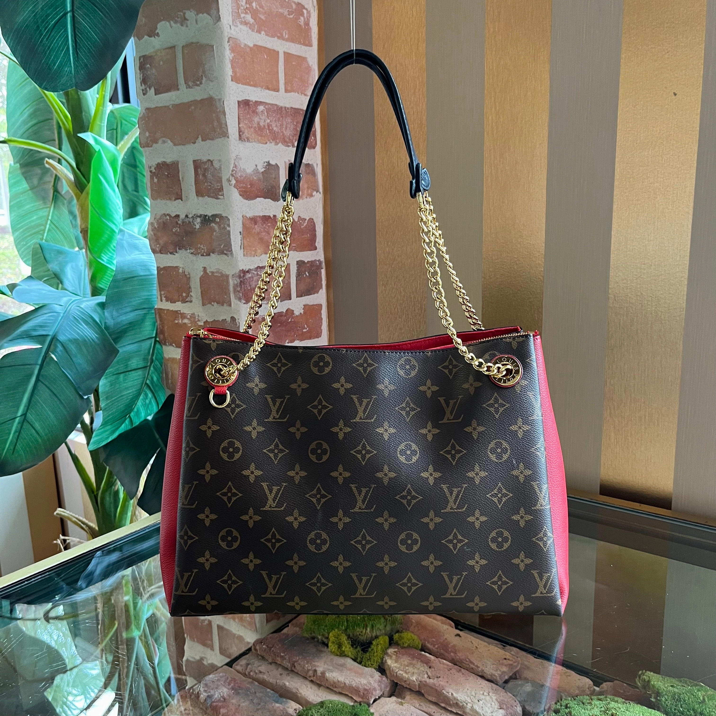 LOUIS VUITTON Surenne Monogram Red Tote