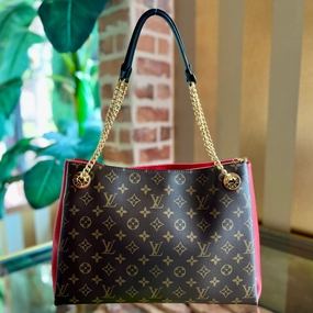 LOUIS VUITTON Surenne Monogram Red Tote