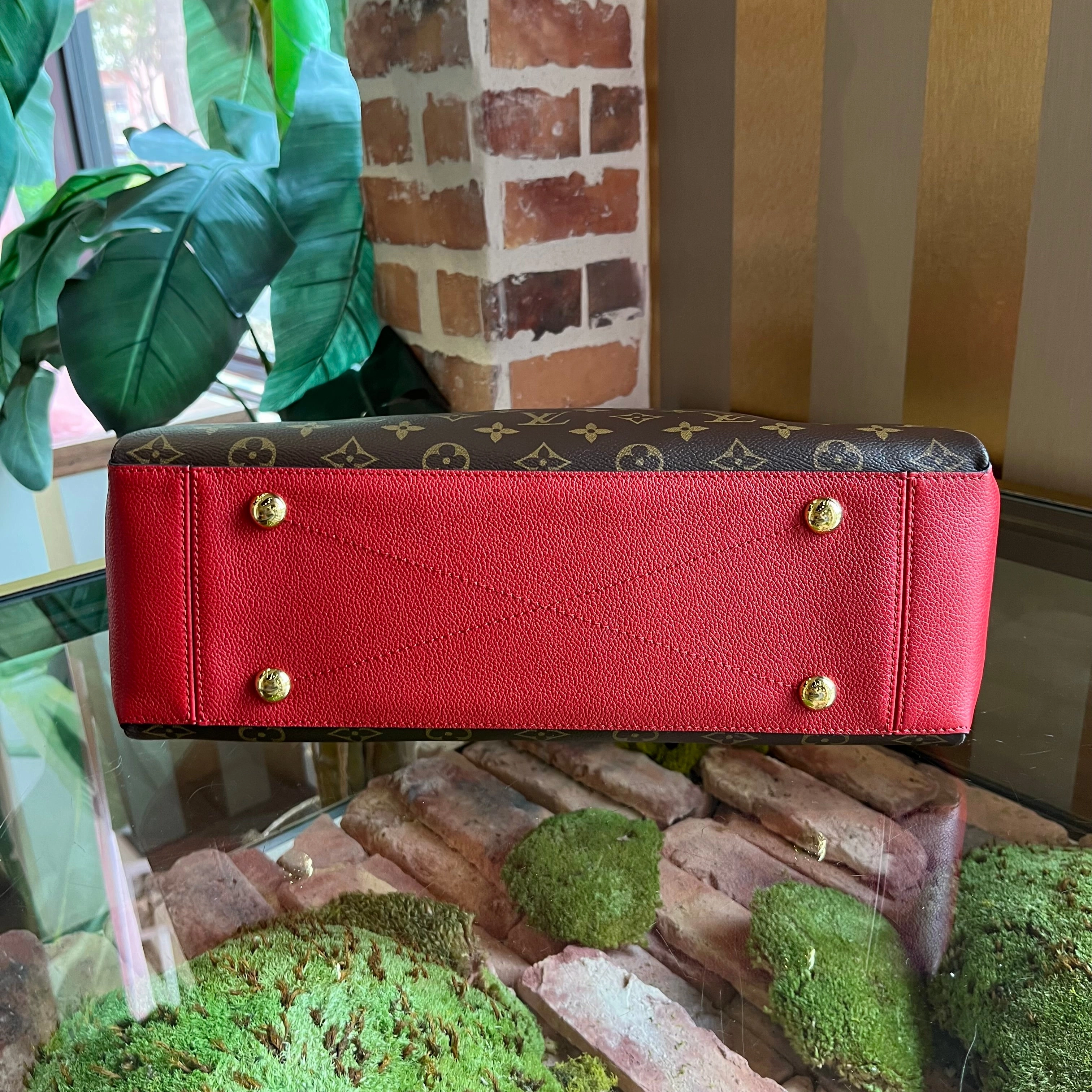 LOUIS VUITTON Surenne Monogram Red Tote