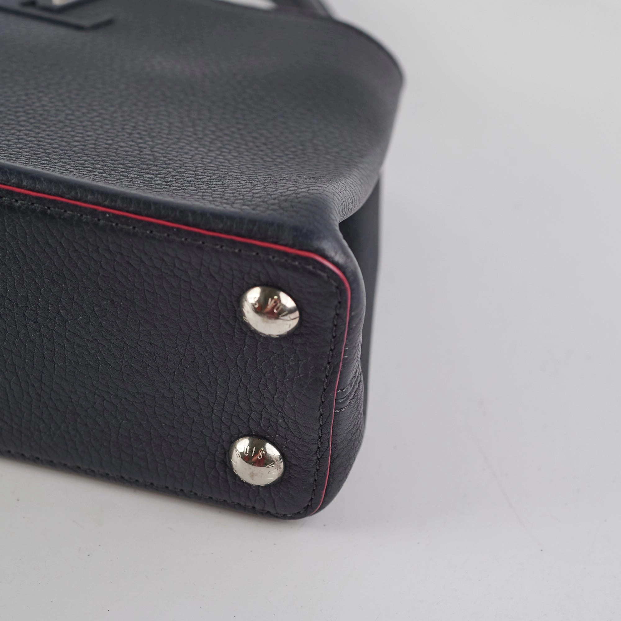 Louis Vuitton Taurillion Capucines BB Navy/Fuschia