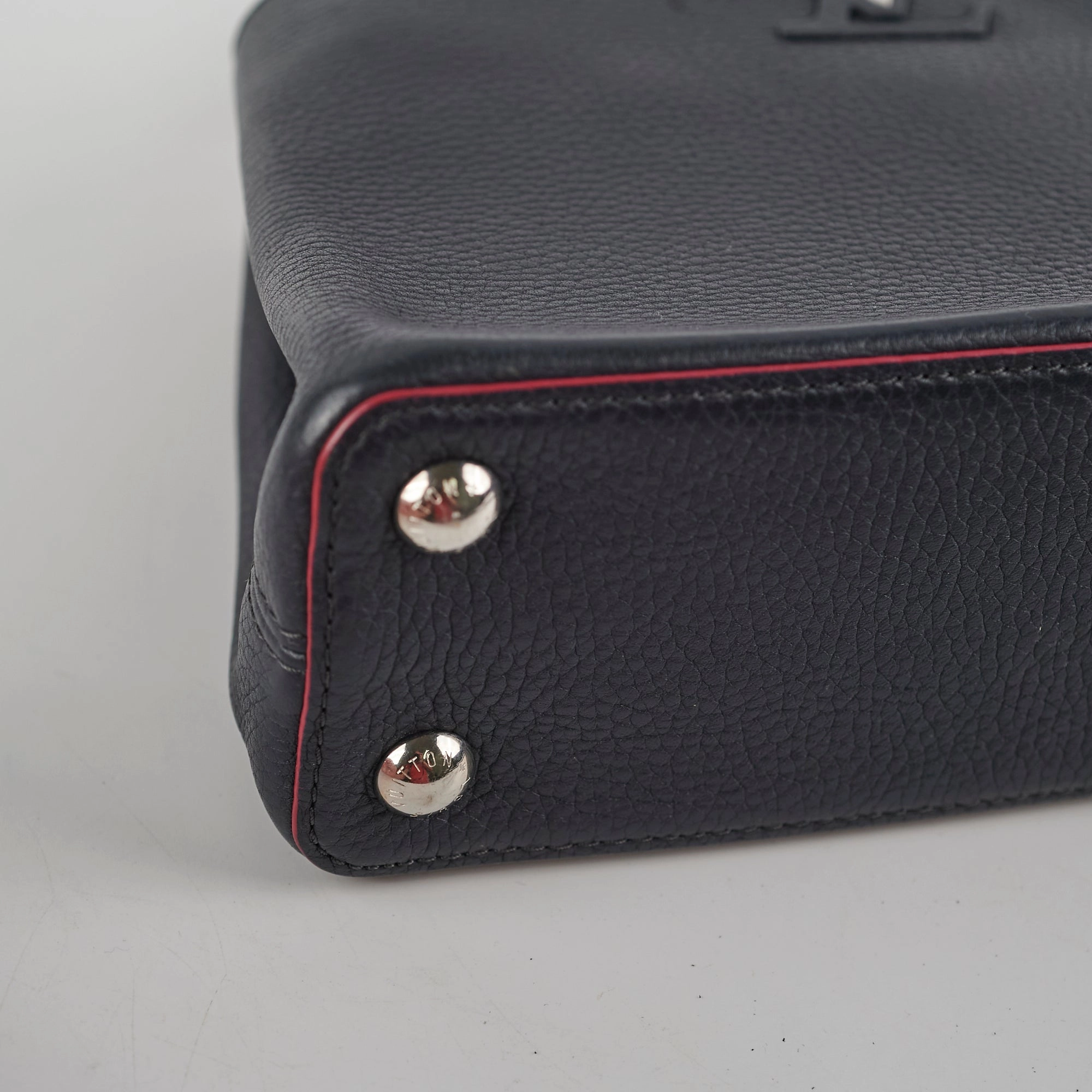 Louis Vuitton Taurillion Capucines BB Navy/Fuschia