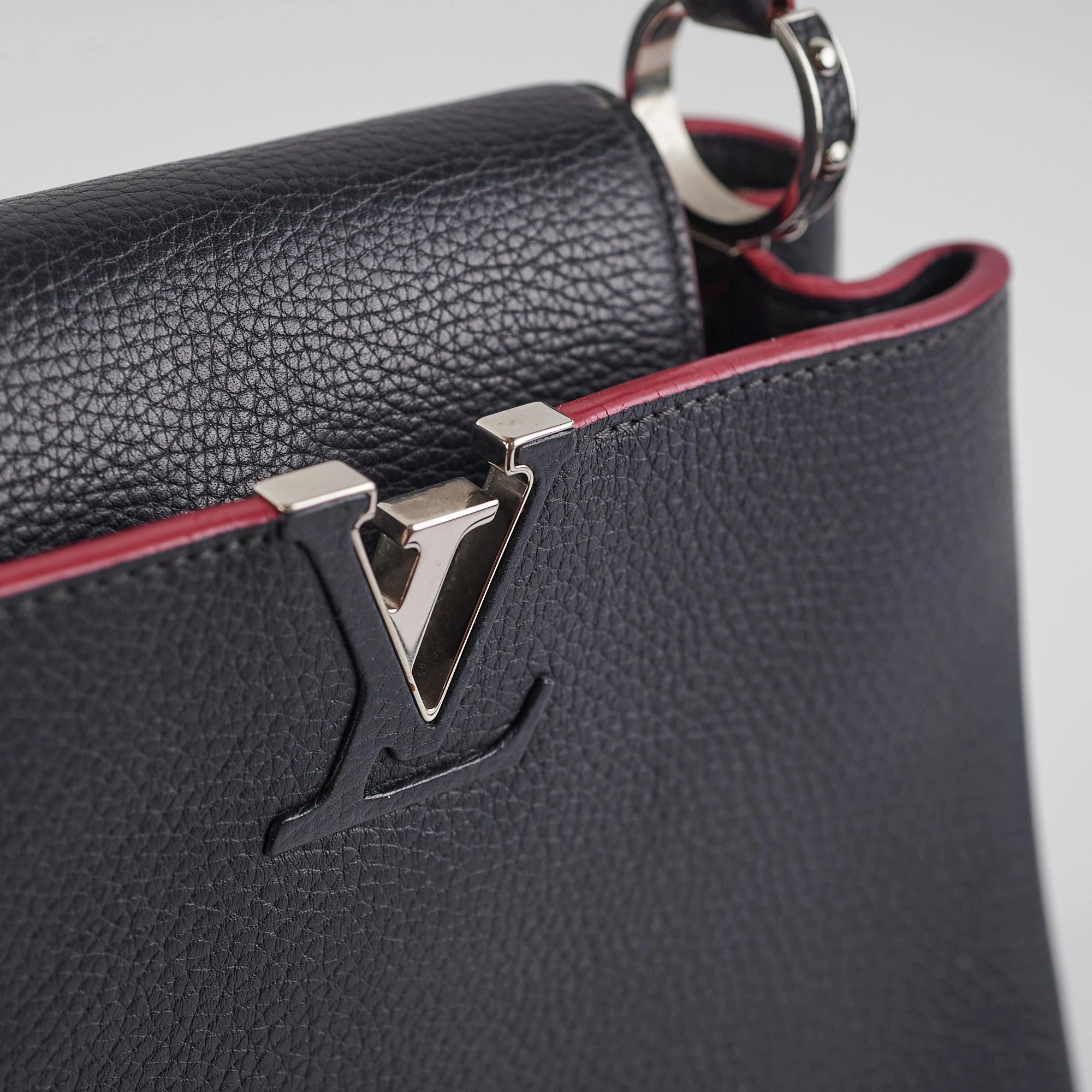 Louis Vuitton Taurillion Capucines BB Navy/Fuschia