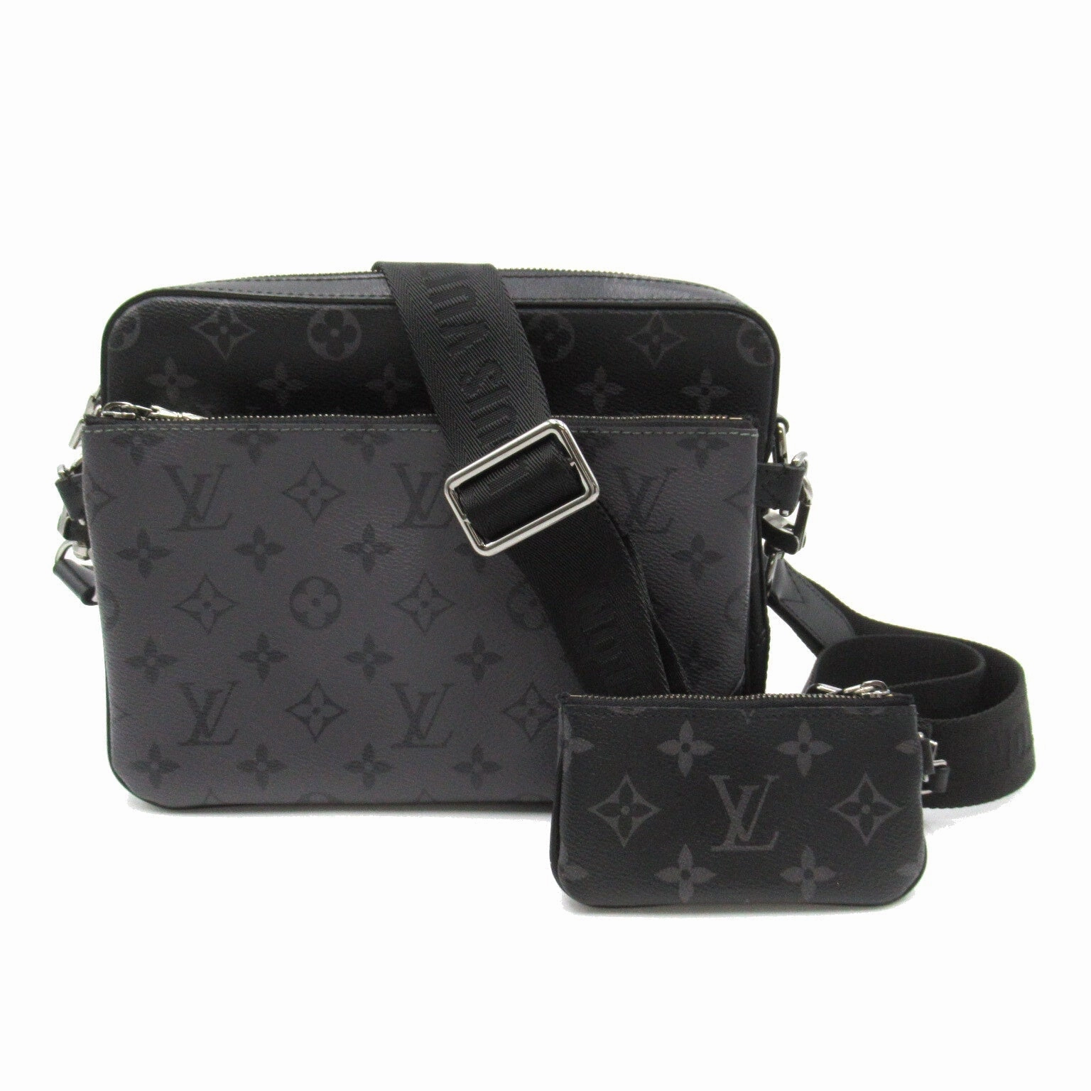 Louis Vuitton Trio Messengers Shoulder Bag PVC ted Canvas Monogram Exclusively   Black M69443