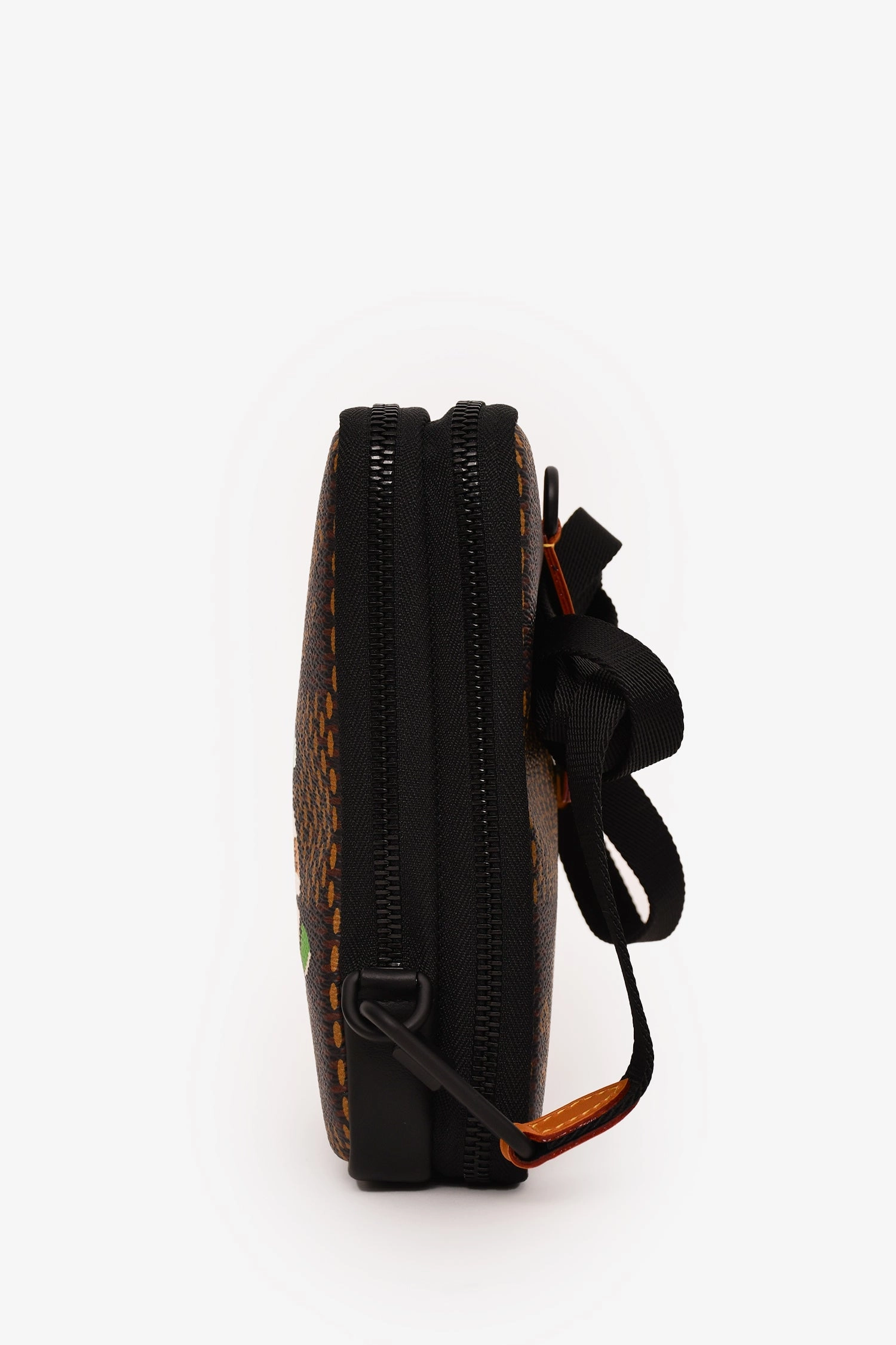 Louis Vuitton x Nigo Brown Giant Damier Ebene Double Phone Pouch Crossbody