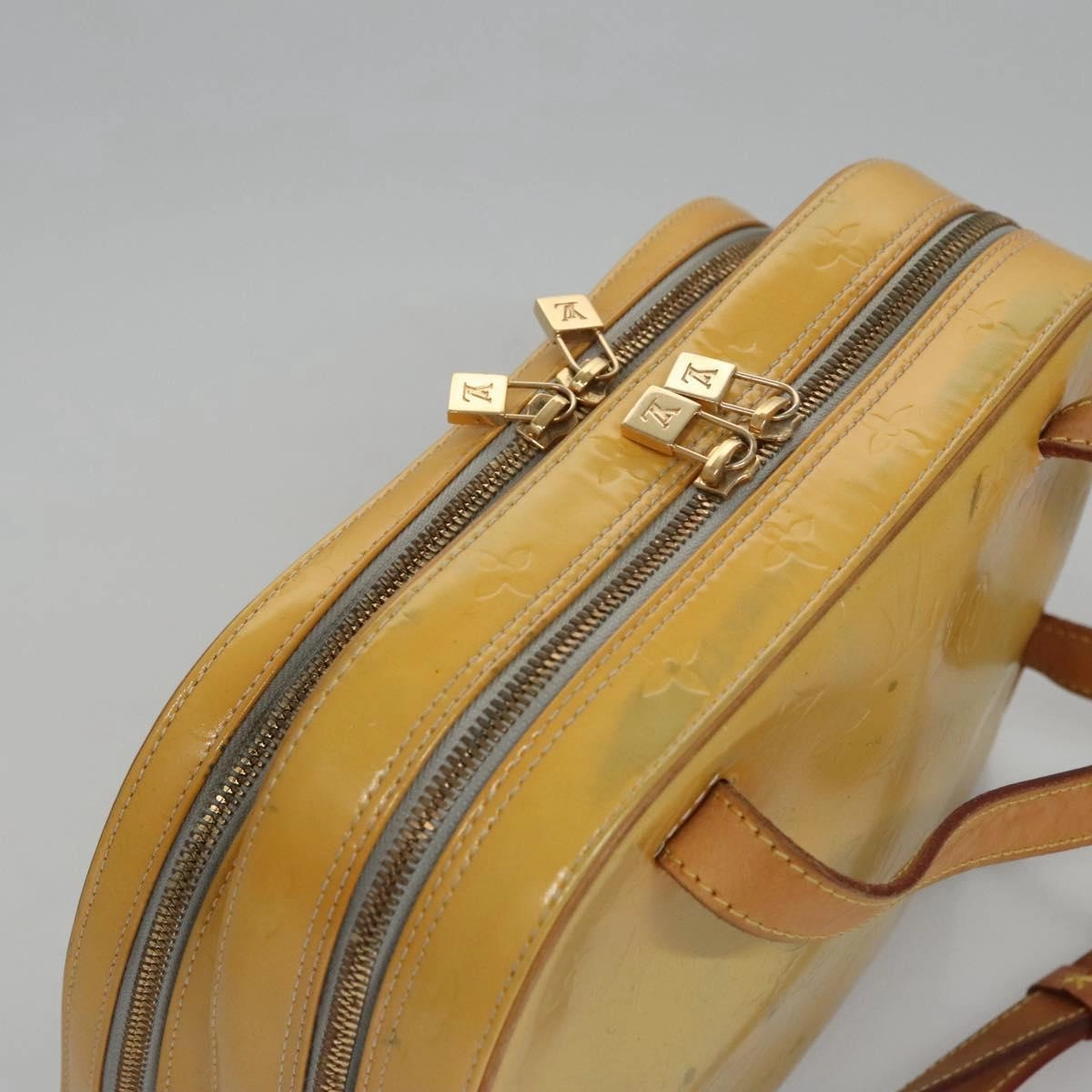 Louis Vuitton Yellow Patent Leather Backpack Bag