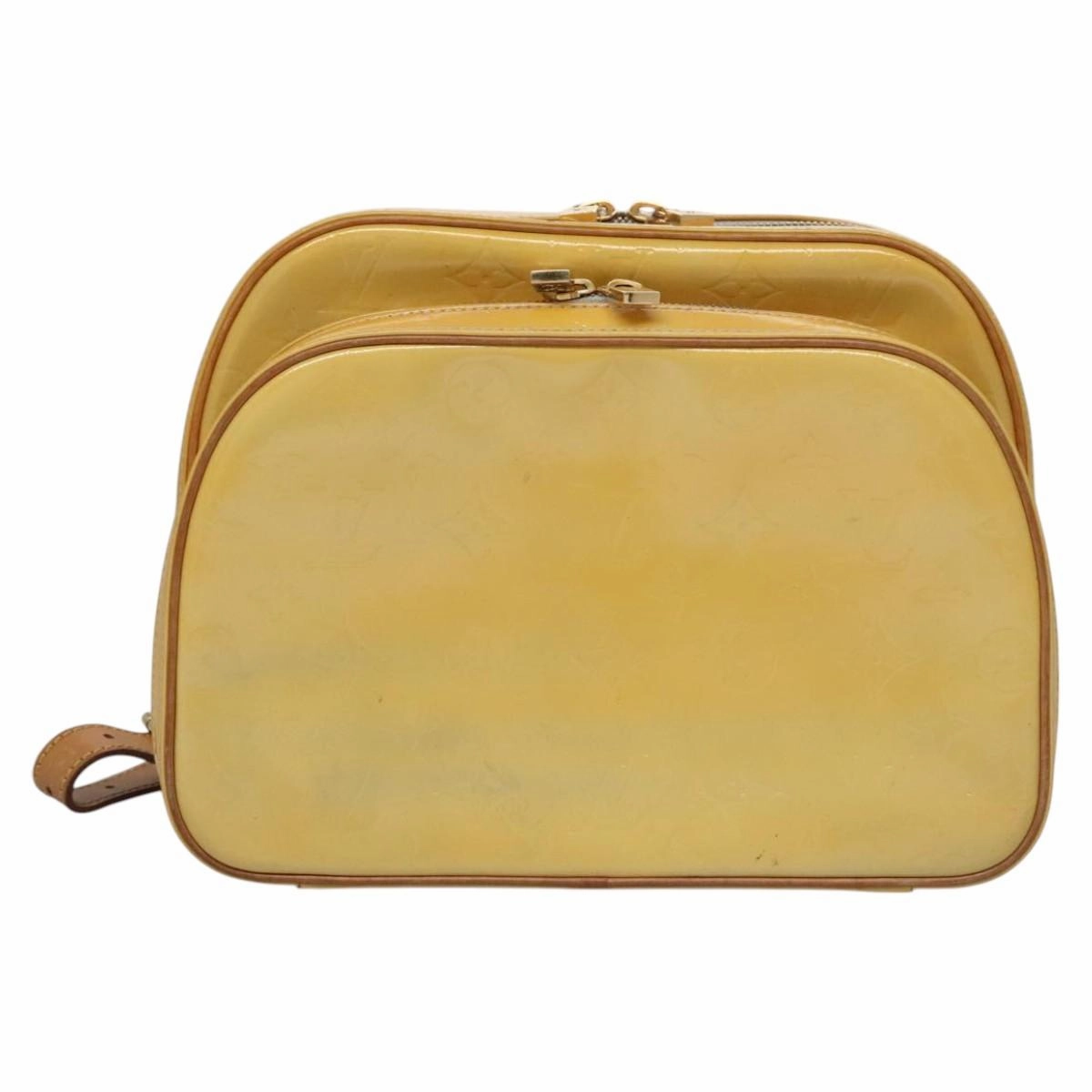 Louis Vuitton Yellow Patent Leather Backpack Bag