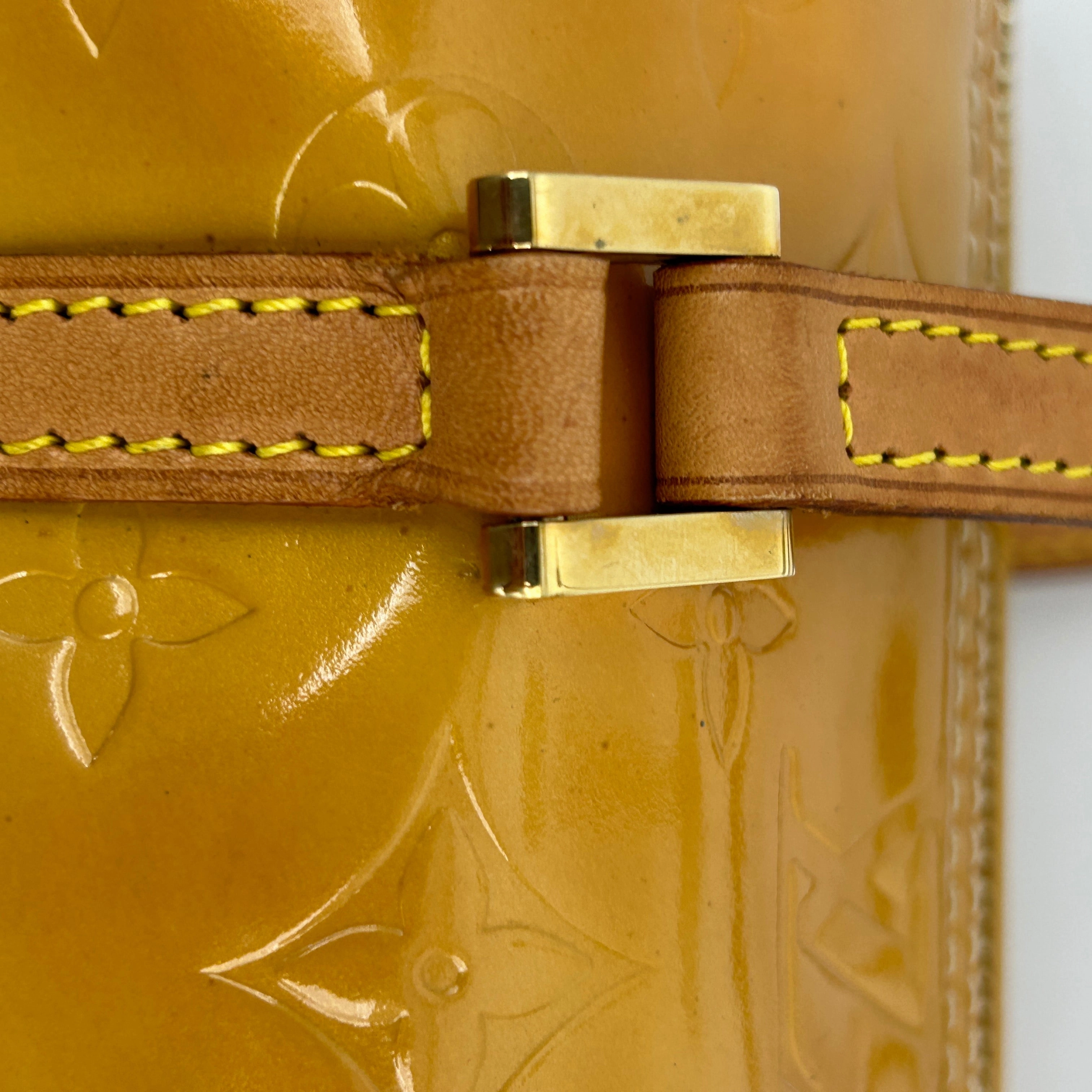 Louis Vuitton Yellow Patent Leather Shoulder Bag Medium
