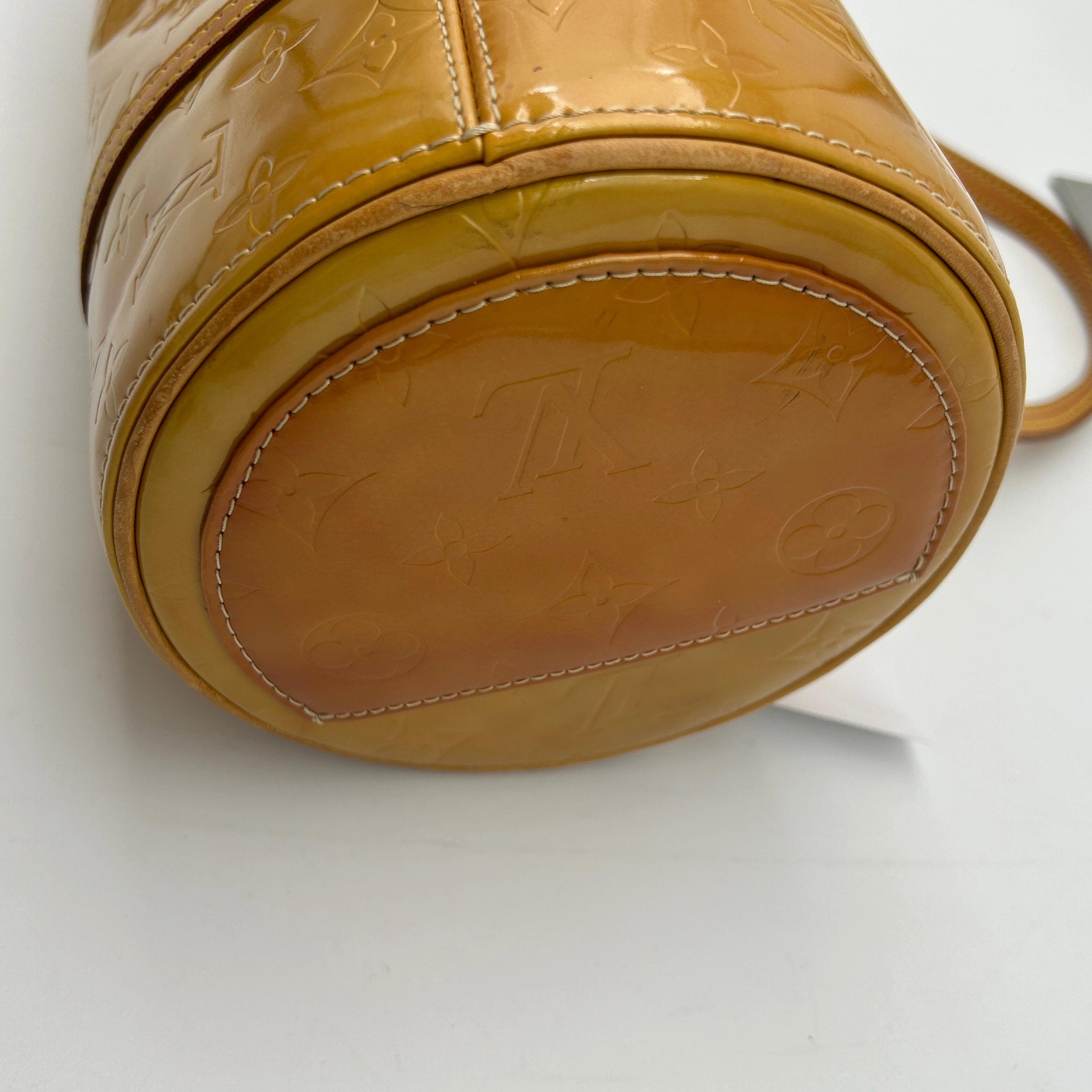 Louis Vuitton Yellow Patent Leather Shoulder Bag Medium