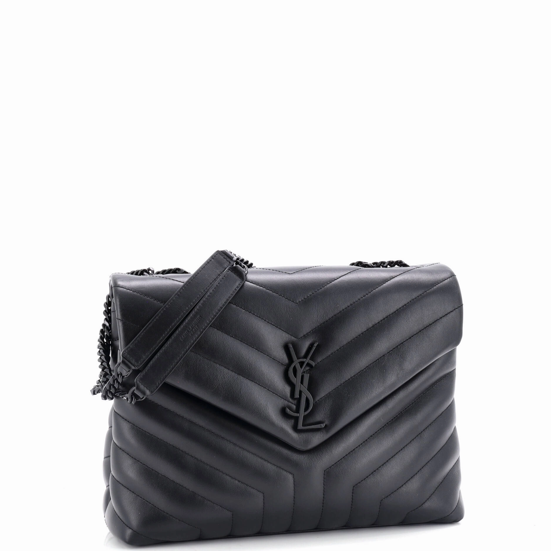 Loulou Shoulder Bag Matelasse Chevron Leather Medium