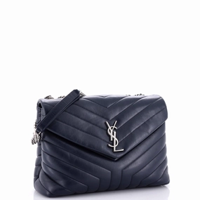 Loulou Shoulder Bag Matelasse Chevron Leather Medium