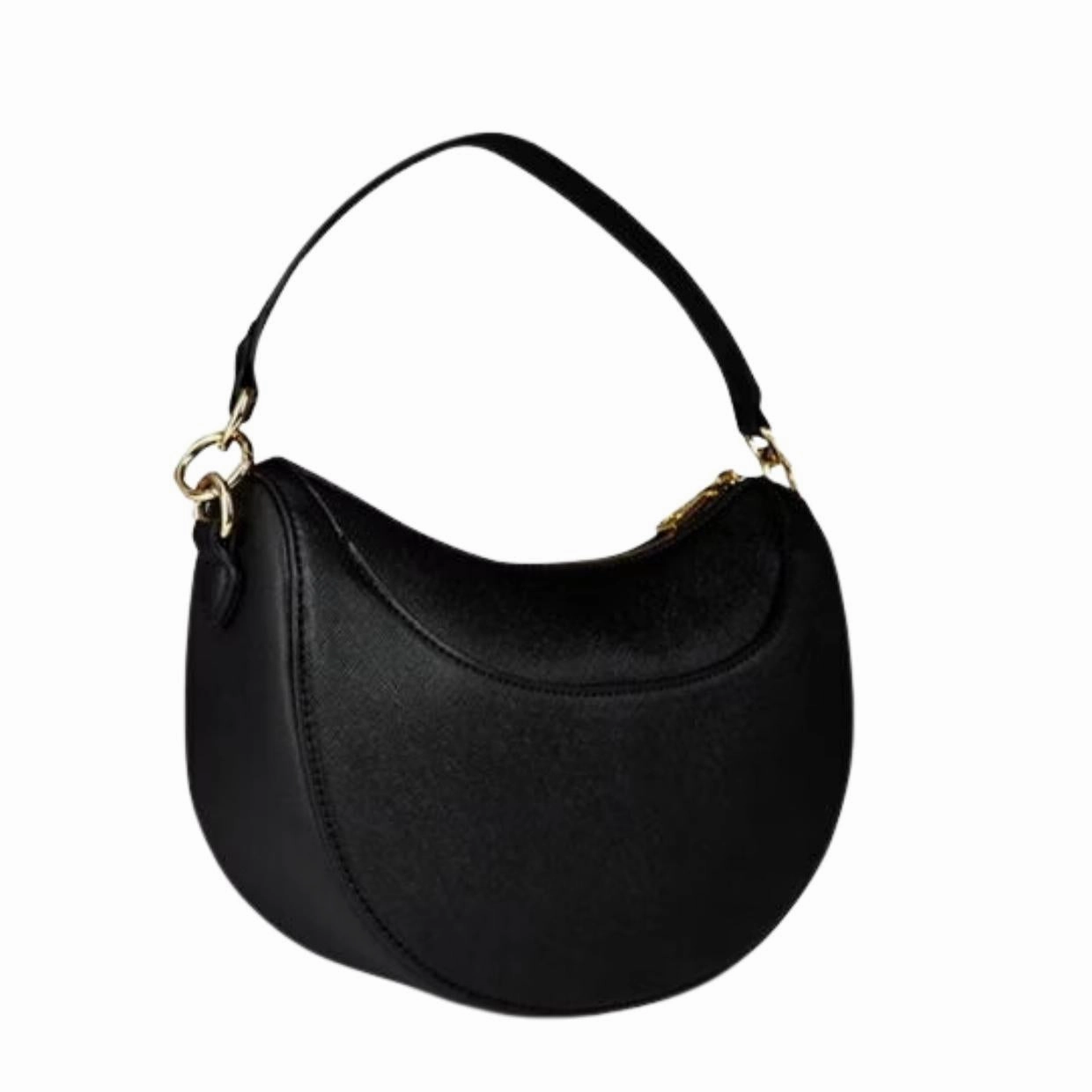 Love Moschino Heart Logo Plaque Black Crossbody Bag