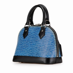 Luxurious Leather Alma Bag with Clochette and Shoulder Strap