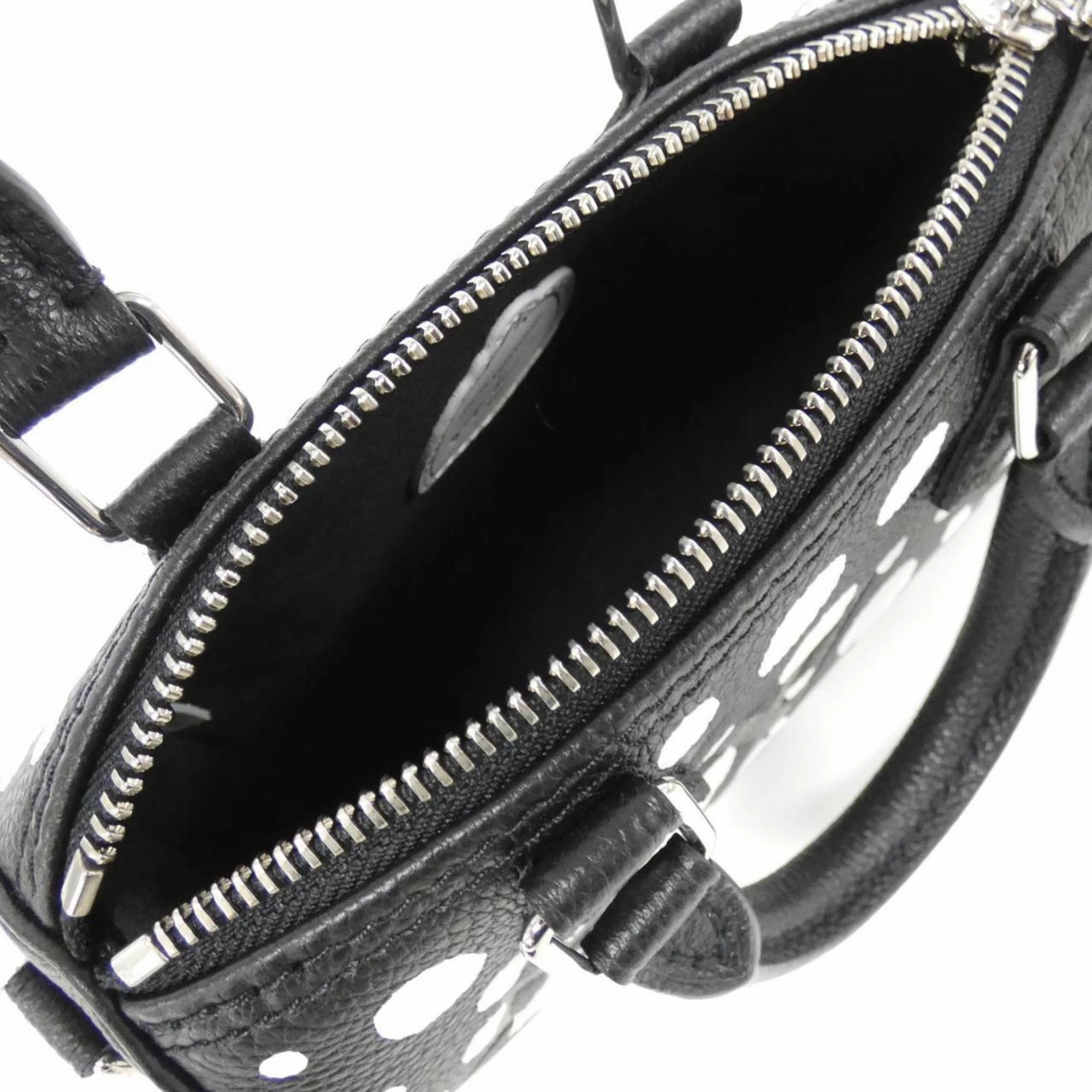 Luxury Leather Nano Speedy Bag with Dust Bag and Shoulder Strap