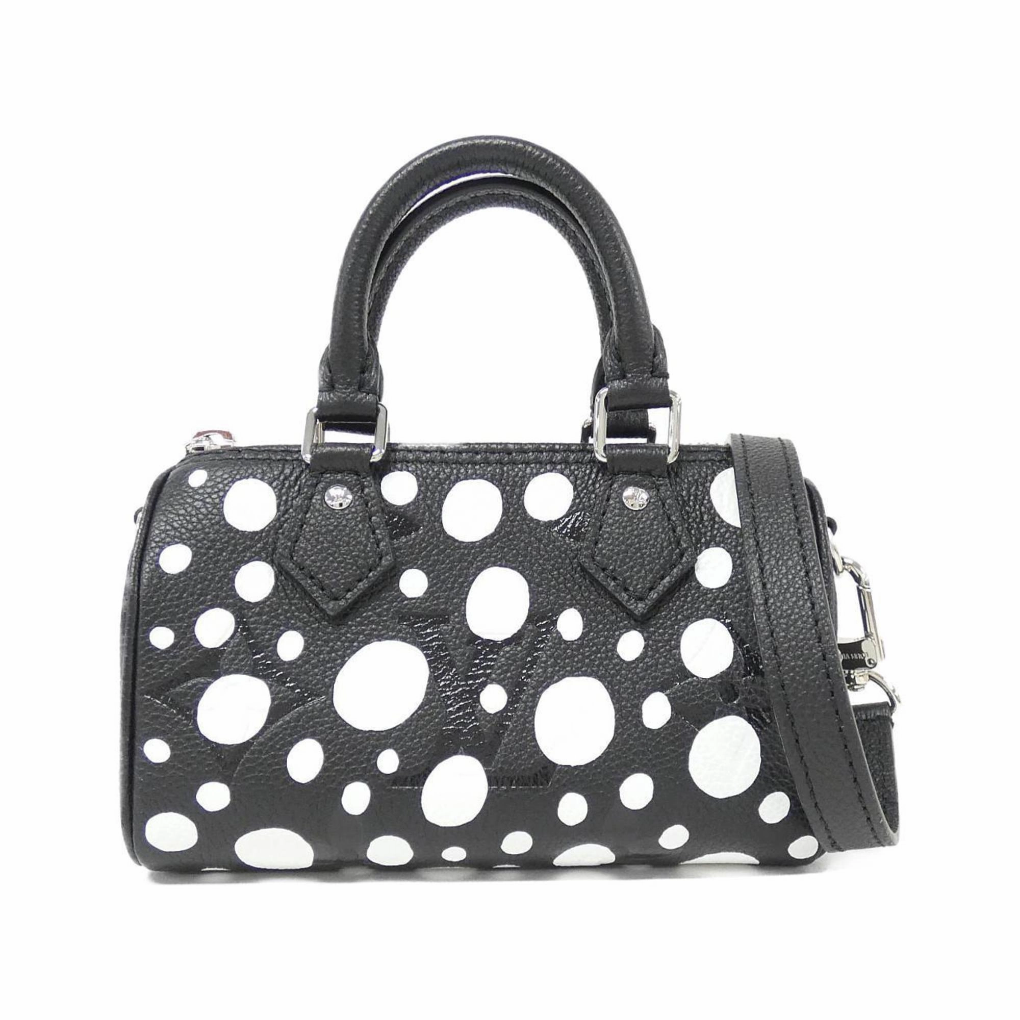 Luxury Leather Nano Speedy Bag with Dust Bag and Shoulder Strap