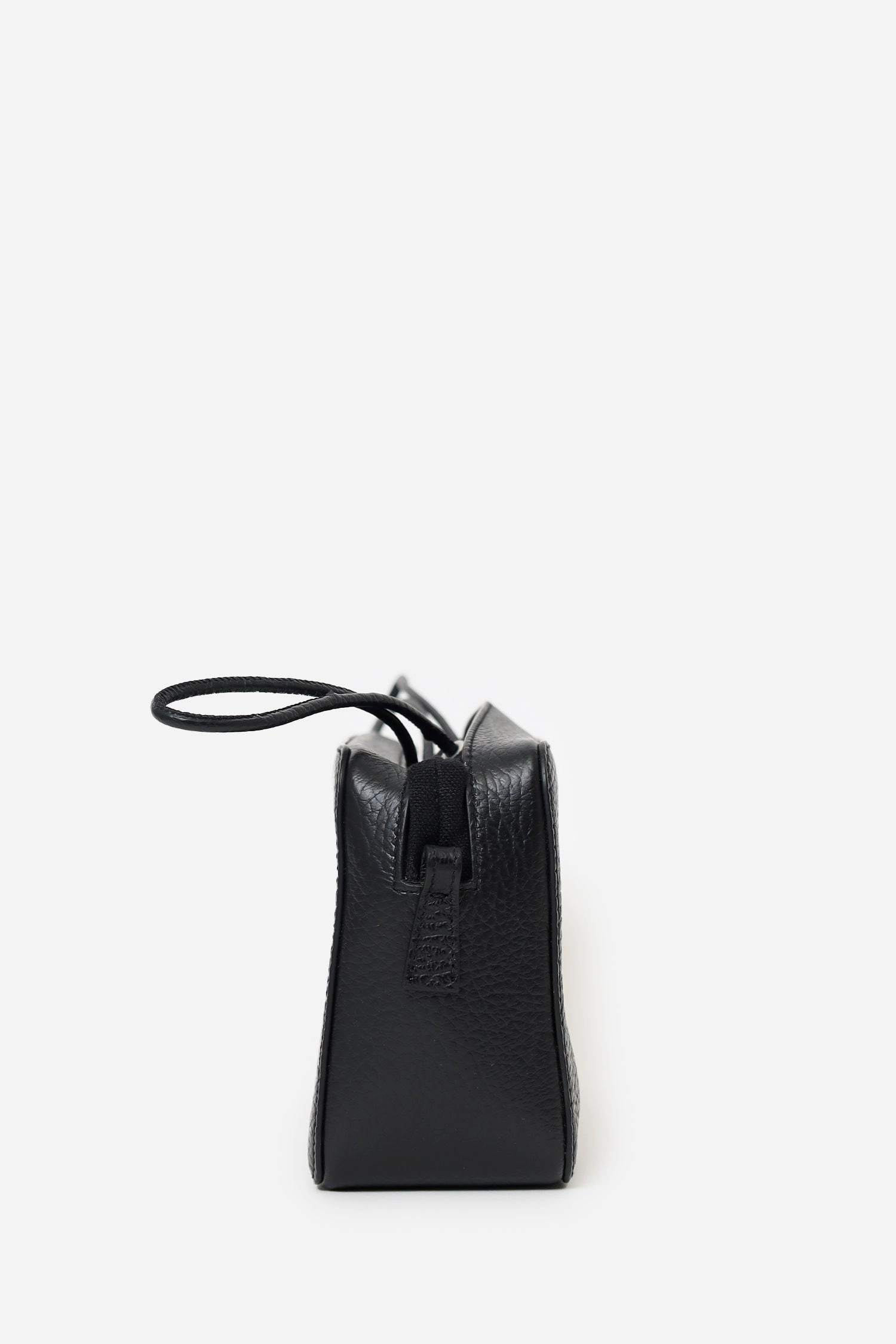 Maison Margiela Black Leather/Canvas Logo Patch Small Satchel Bag