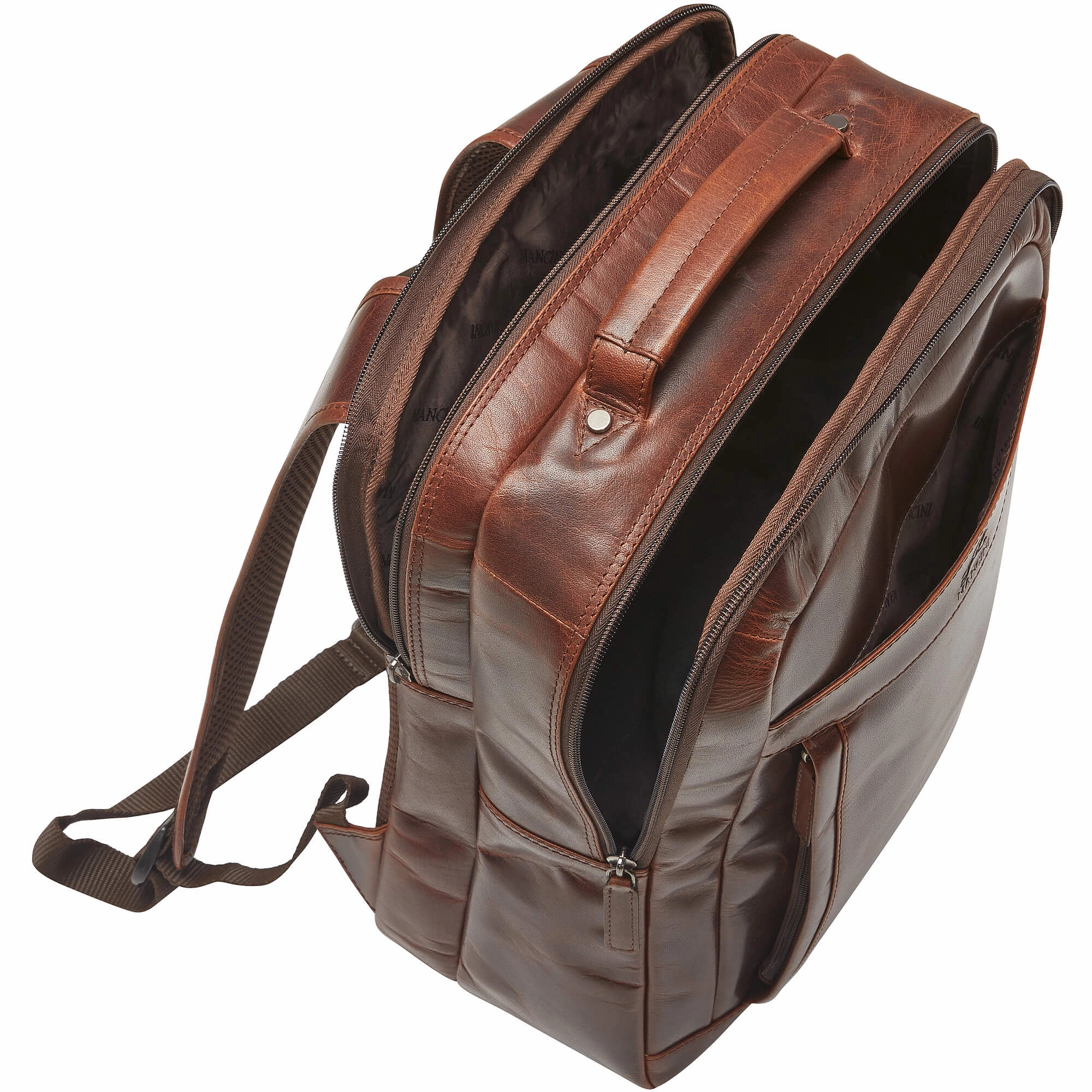 Mancini Buffalo Backpack with Dual Compartments for 15.6 Laptop