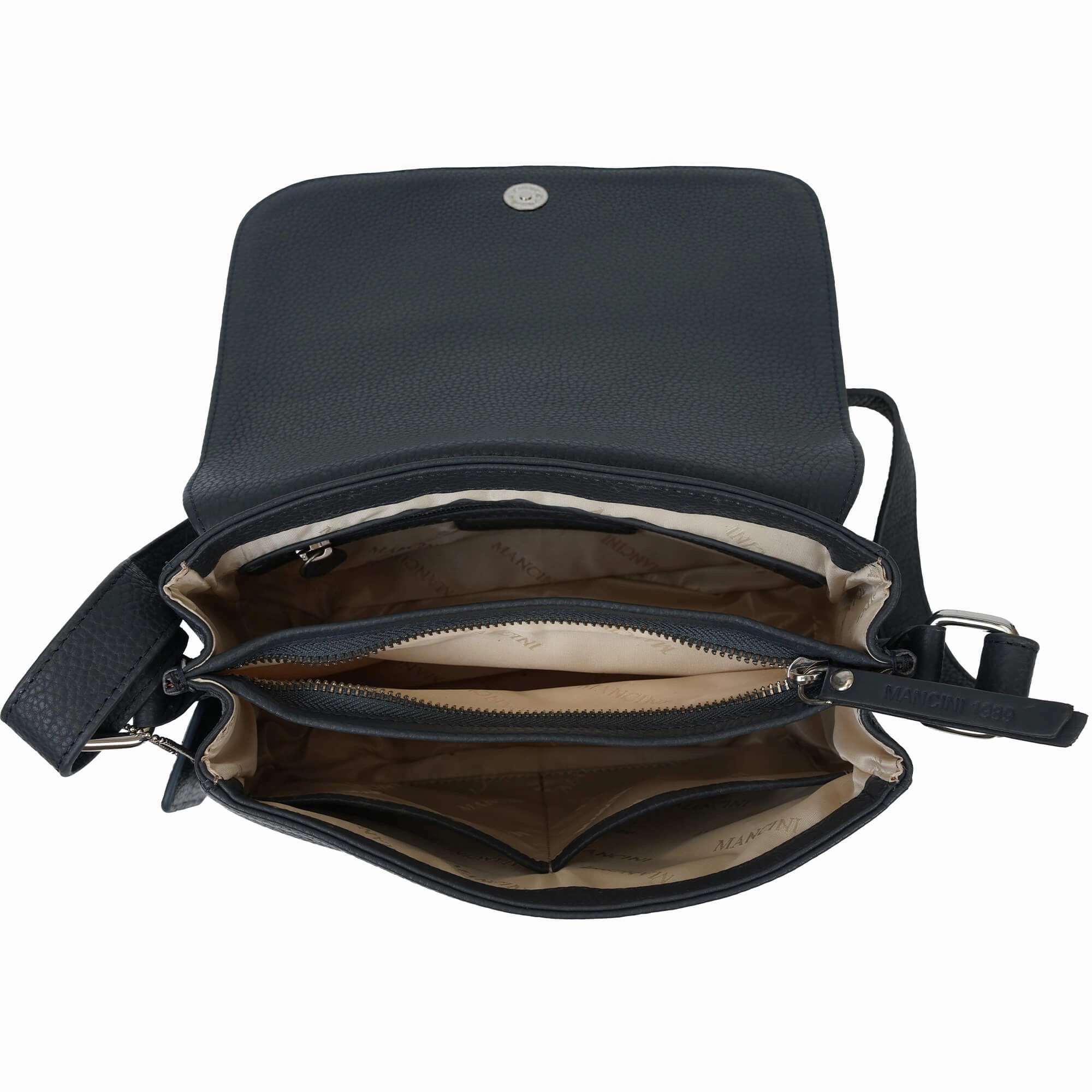 Mancini Pebbled Alison Crossbody Handbag