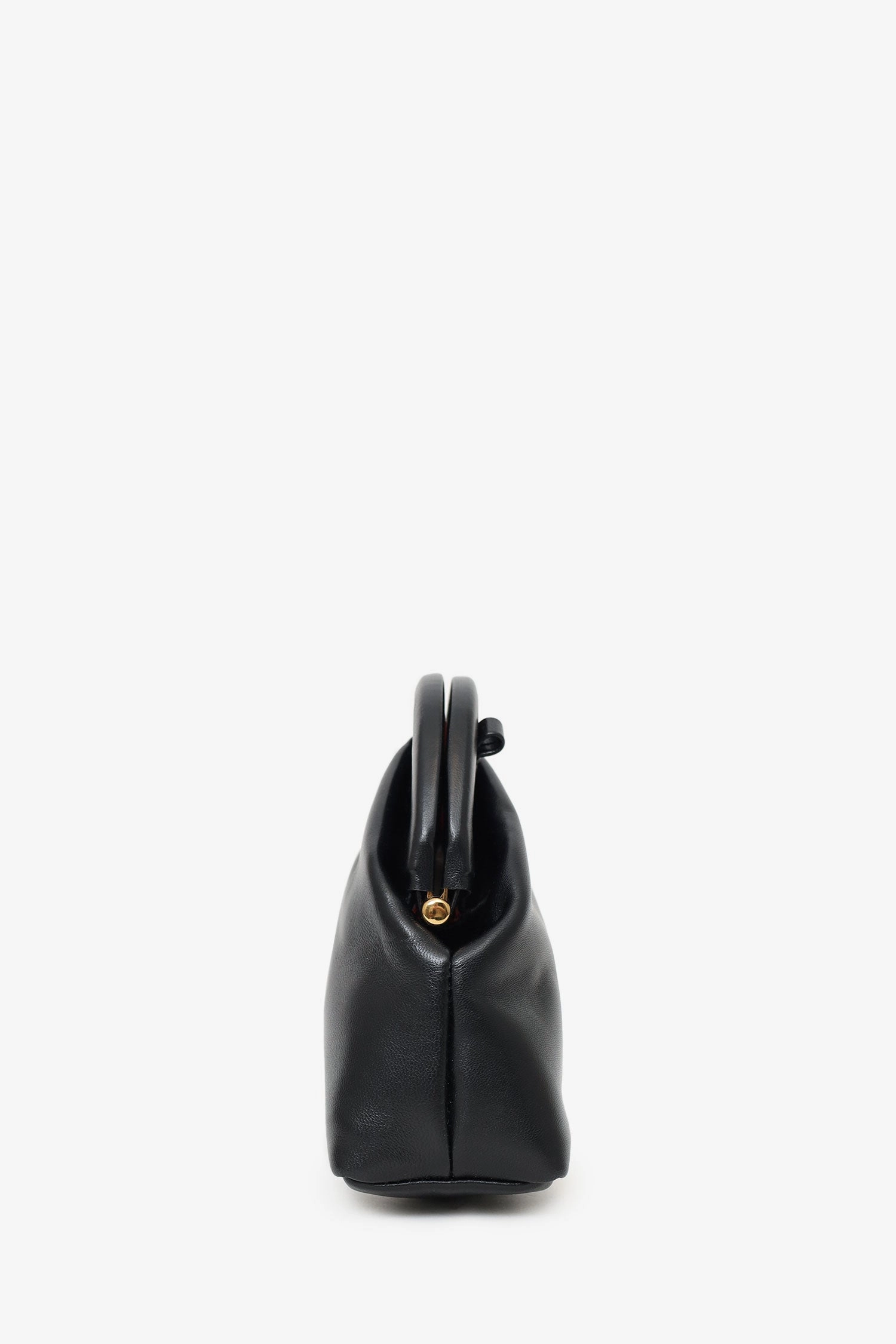 Mansur Gavriel Black Leather Baci Frame Crossbody